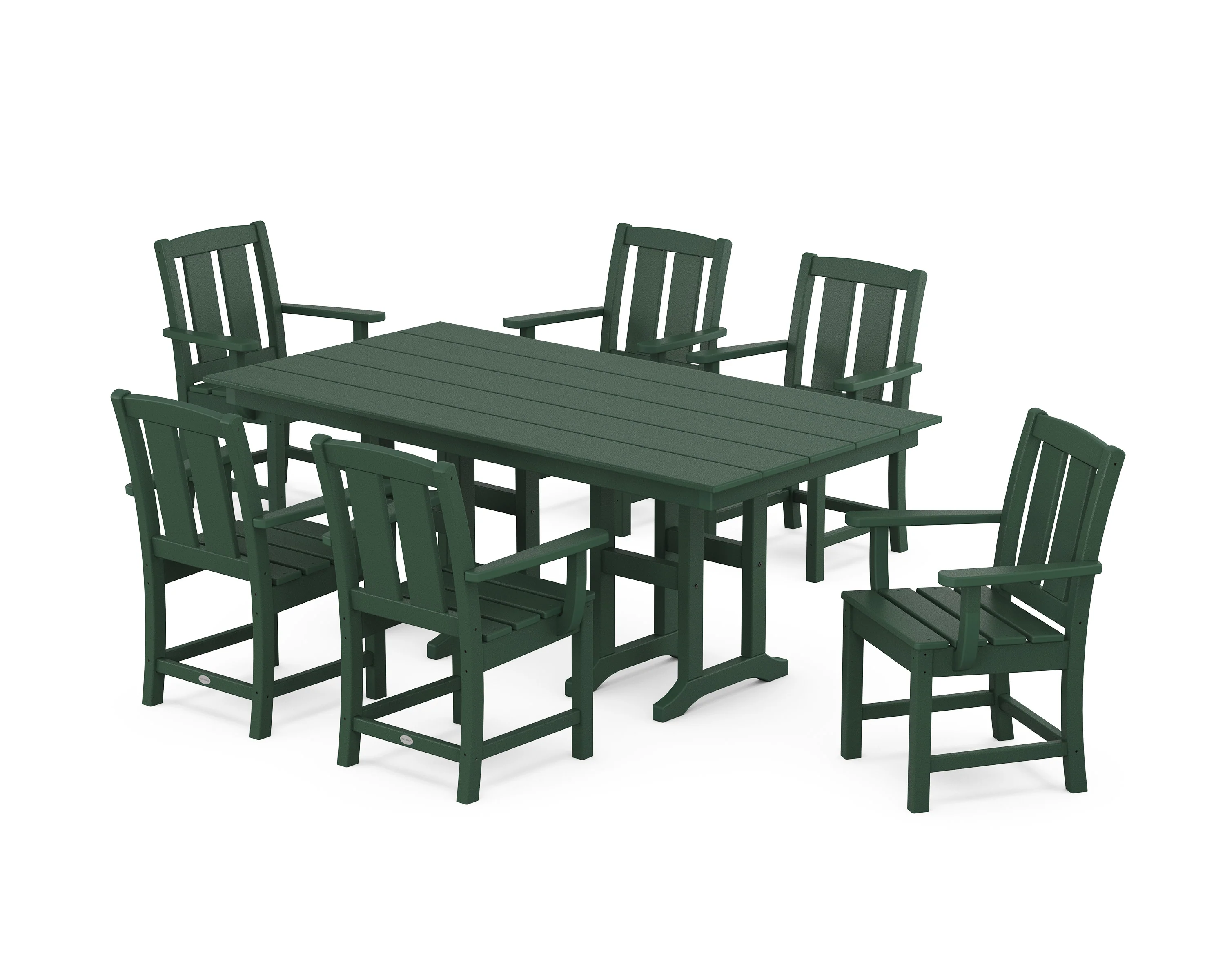 Mission Arm Chair 7-Piece Farmhouse Dining Set - Image 9