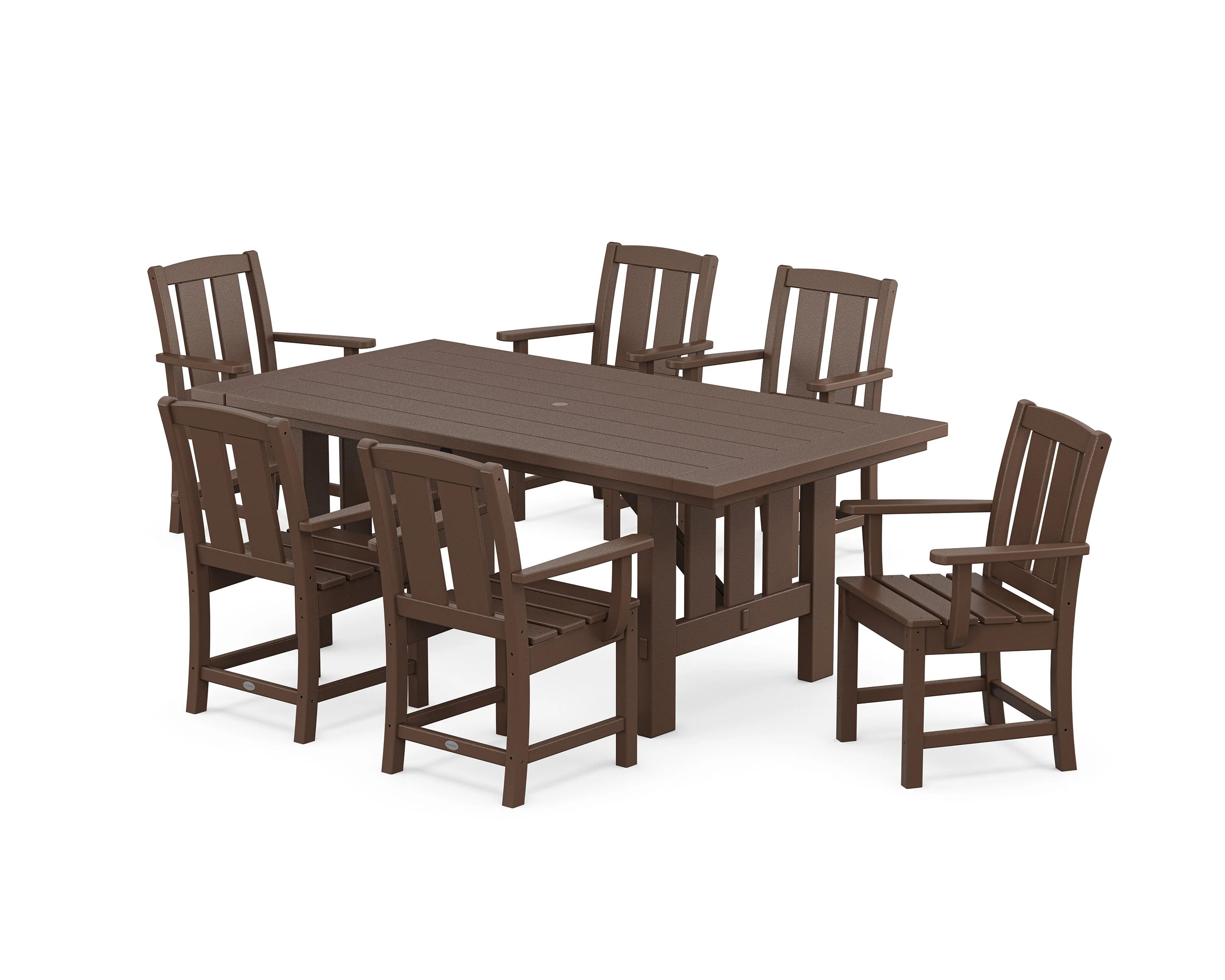 Mission Arm Chair 7-Piece Mission Dining Set - Image 5