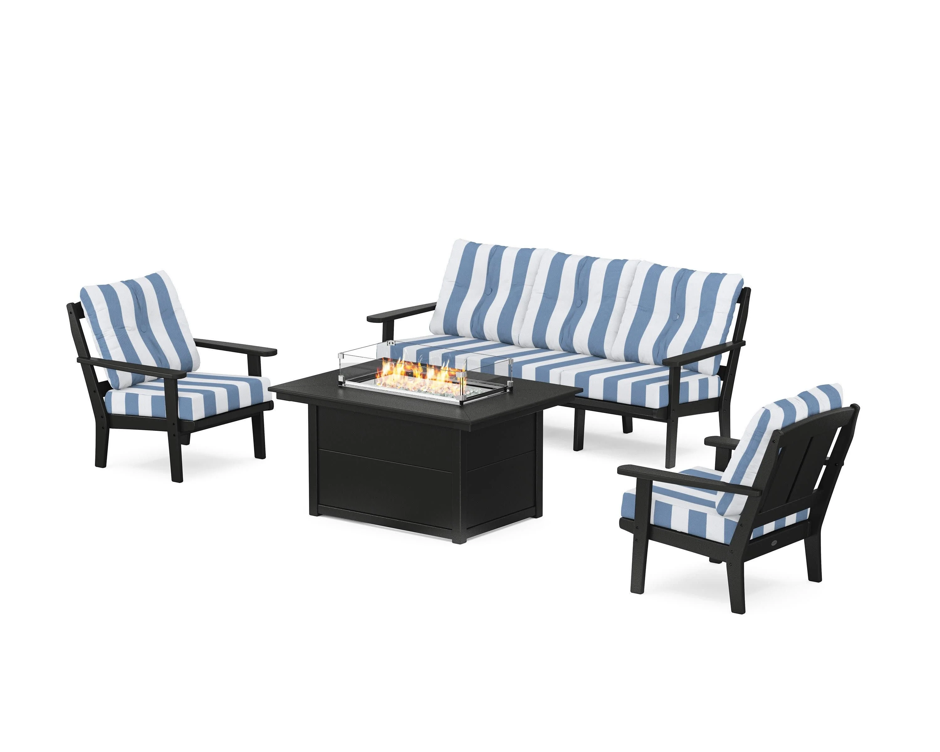 Mission Deep Seating Fire Pit Table Set - Image 101