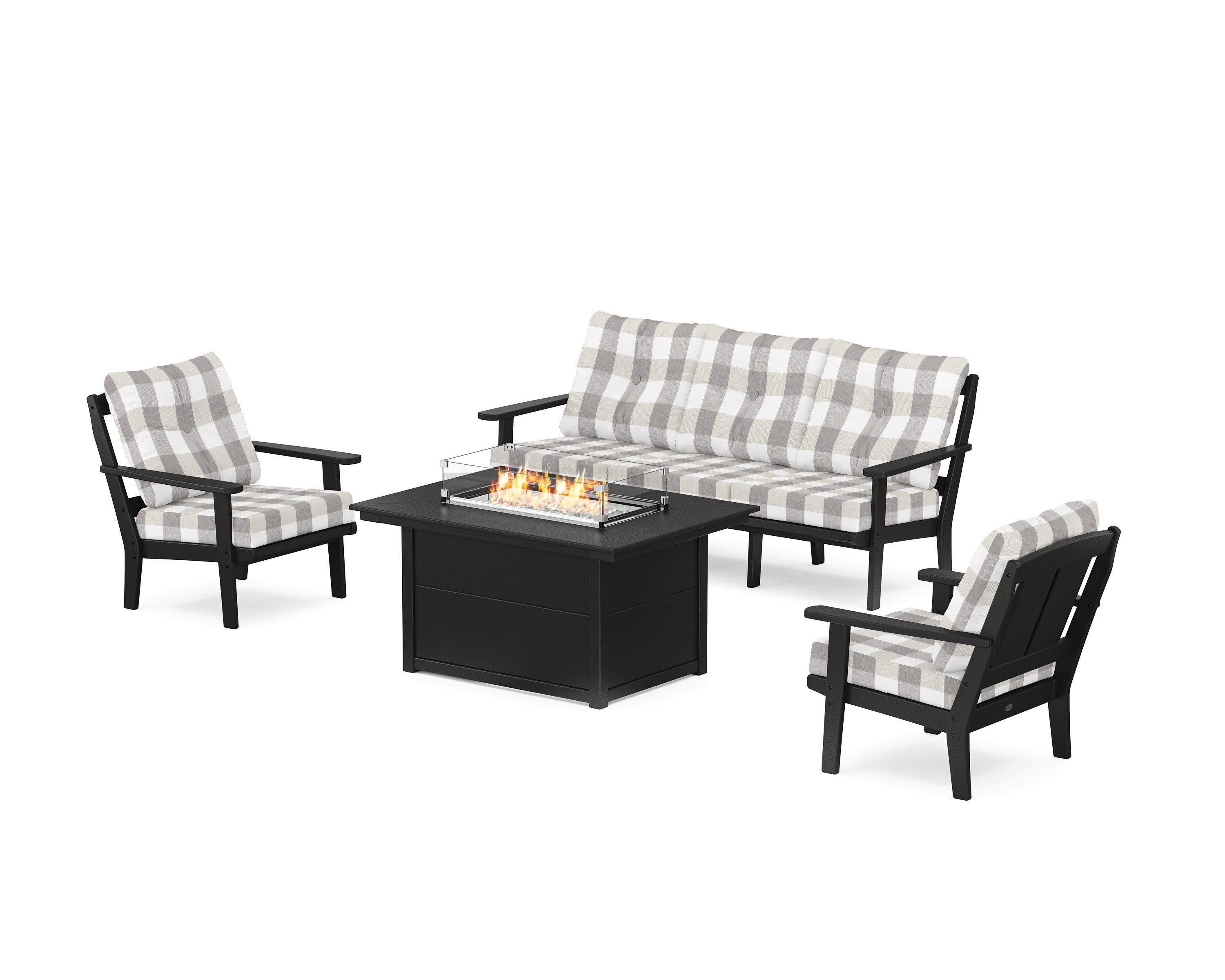Mission Deep Seating Fire Pit Table Set - Image 102