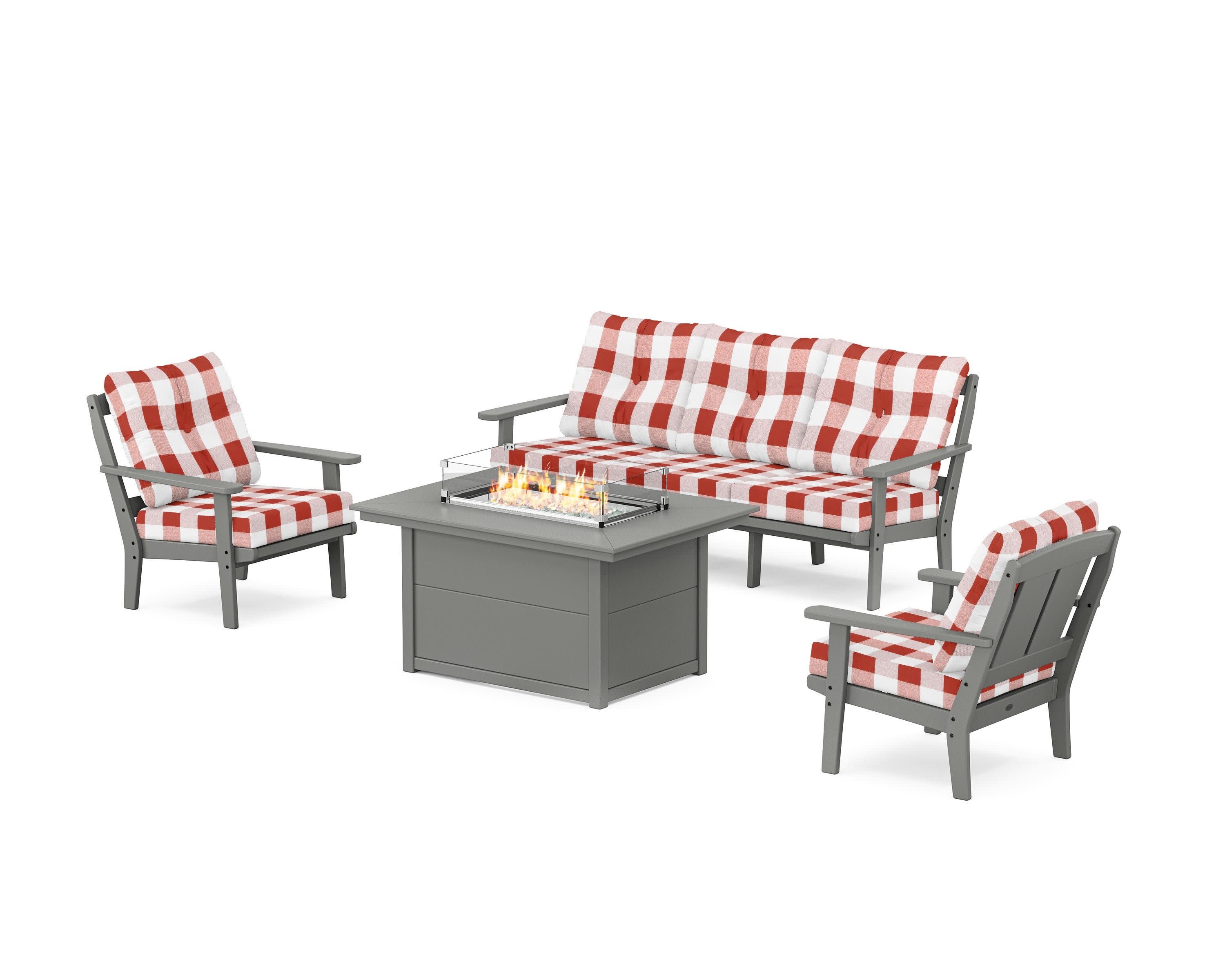 Mission Deep Seating Fire Pit Table Set - Image 103