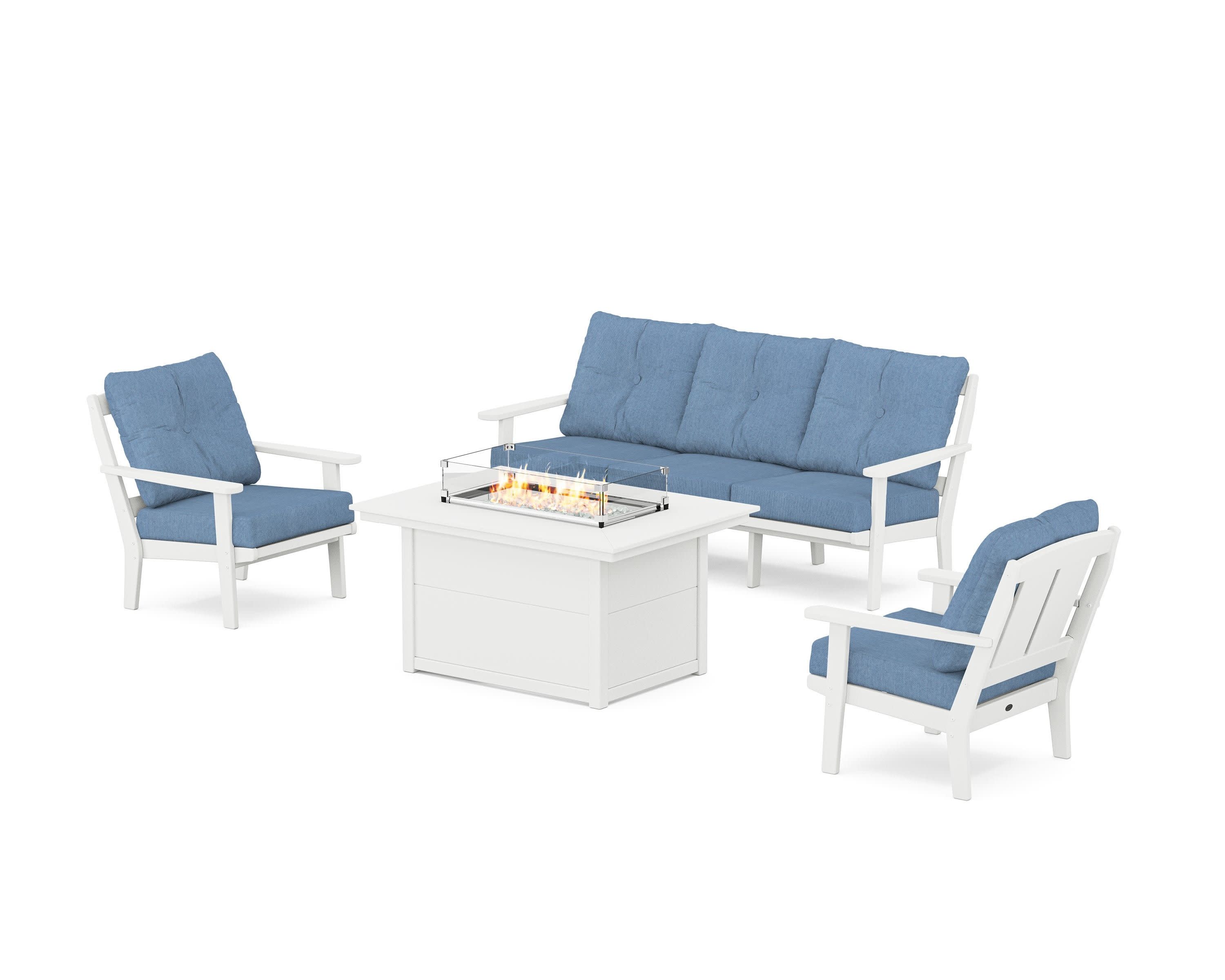 Mission Deep Seating Fire Pit Table Set - Image 105