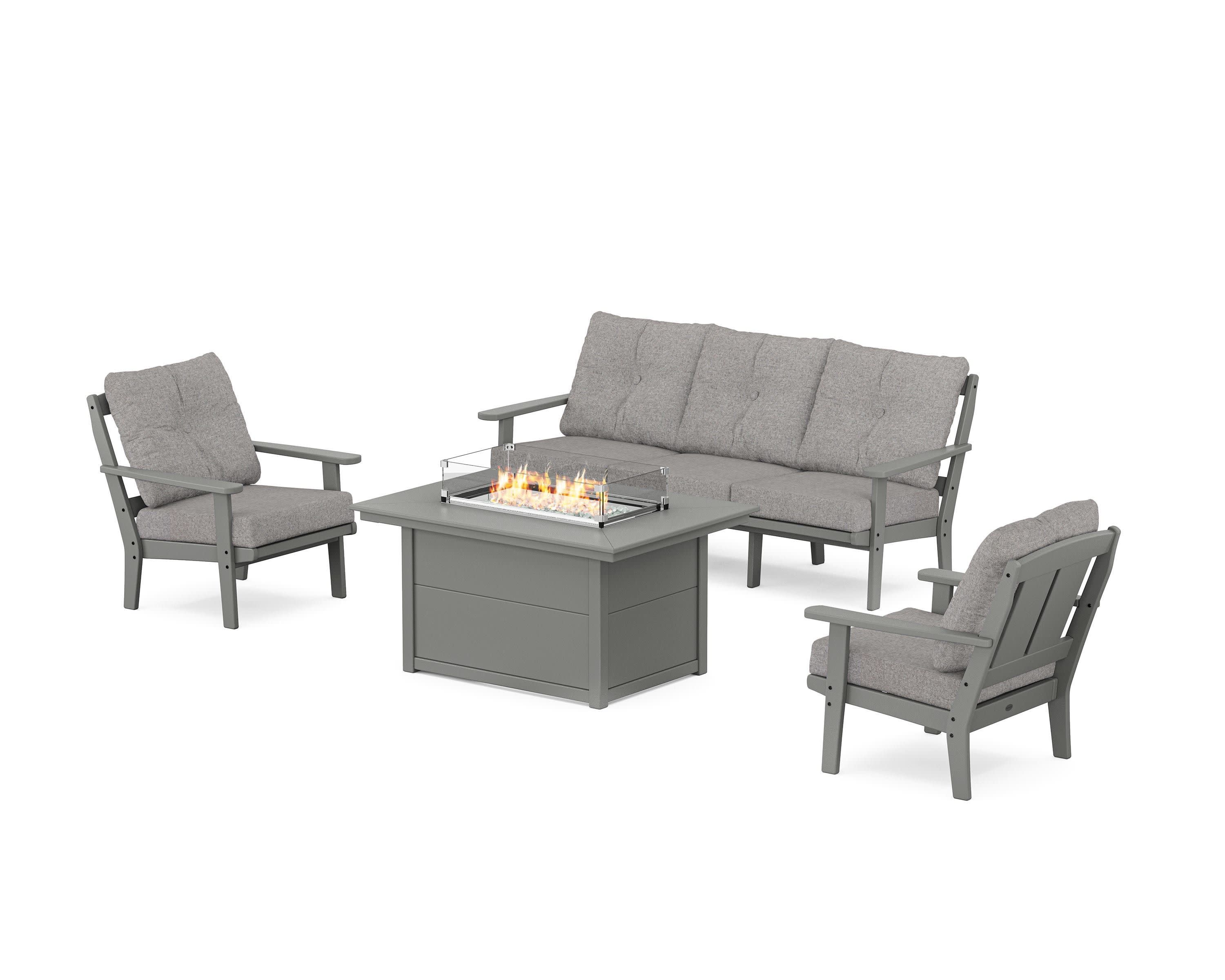 Mission Deep Seating Fire Pit Table Set - Image 107
