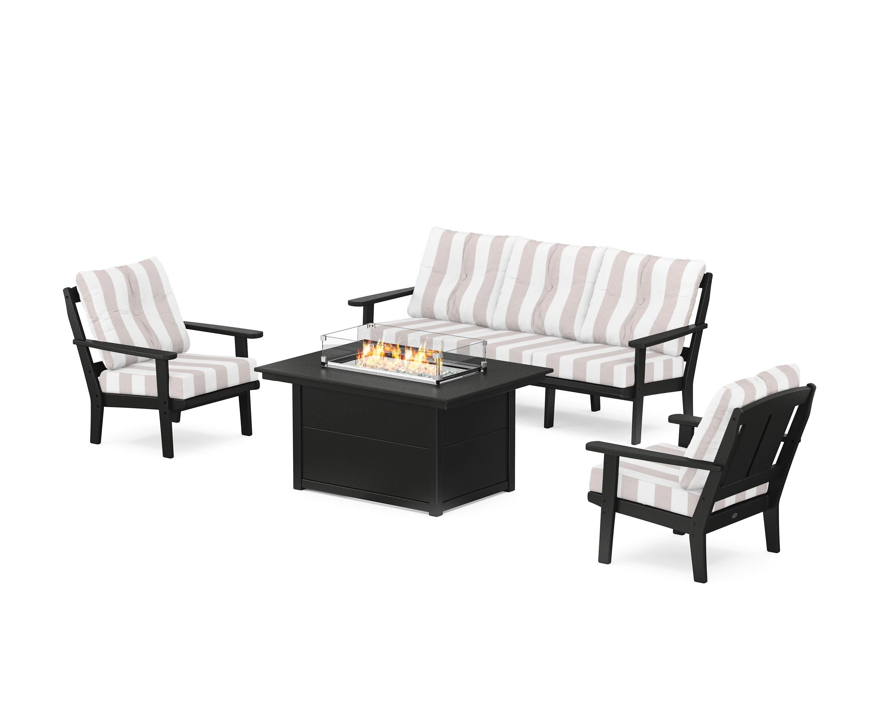 Mission Deep Seating Fire Pit Table Set - Image 109
