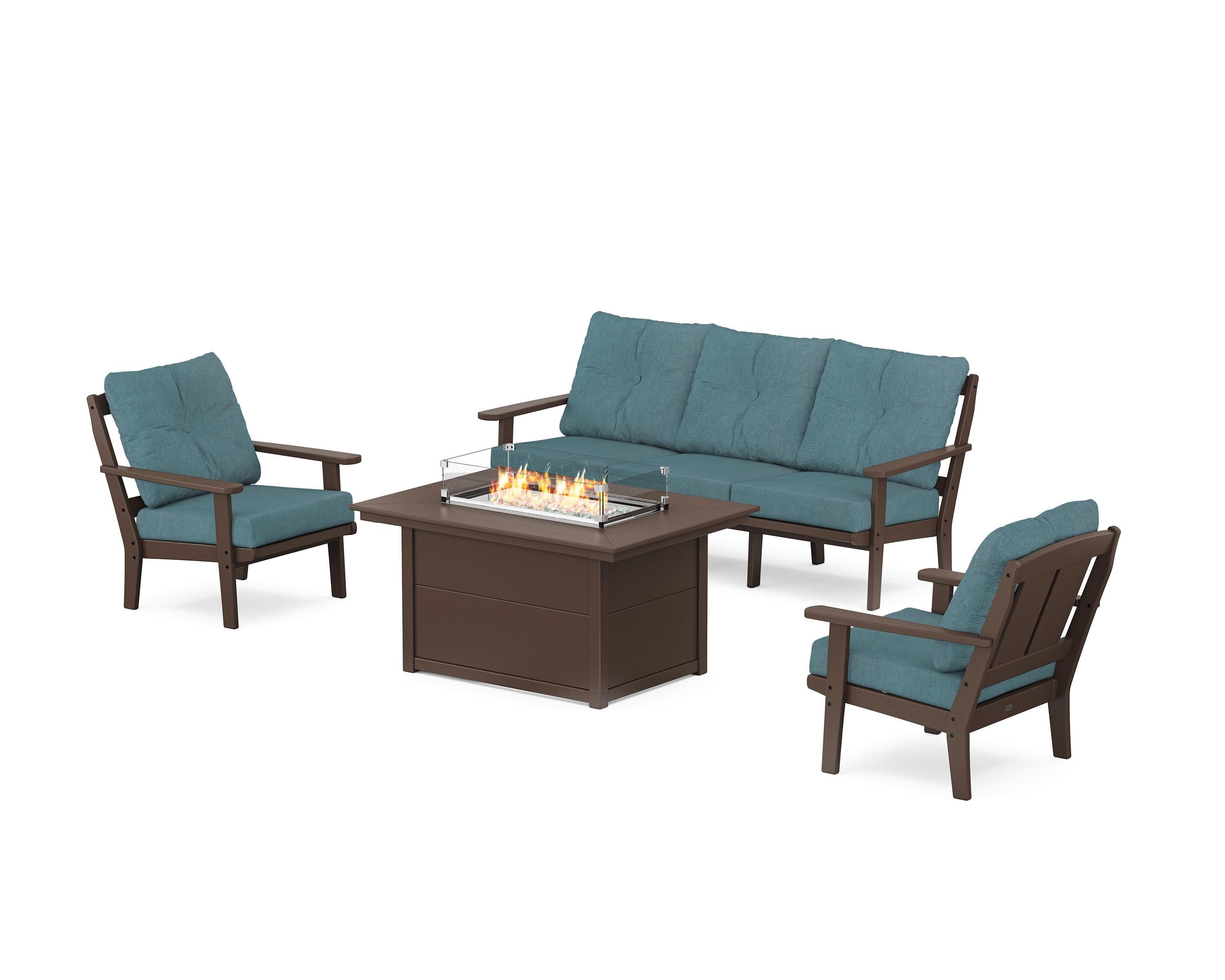 Mission Deep Seating Fire Pit Table Set - Image 118