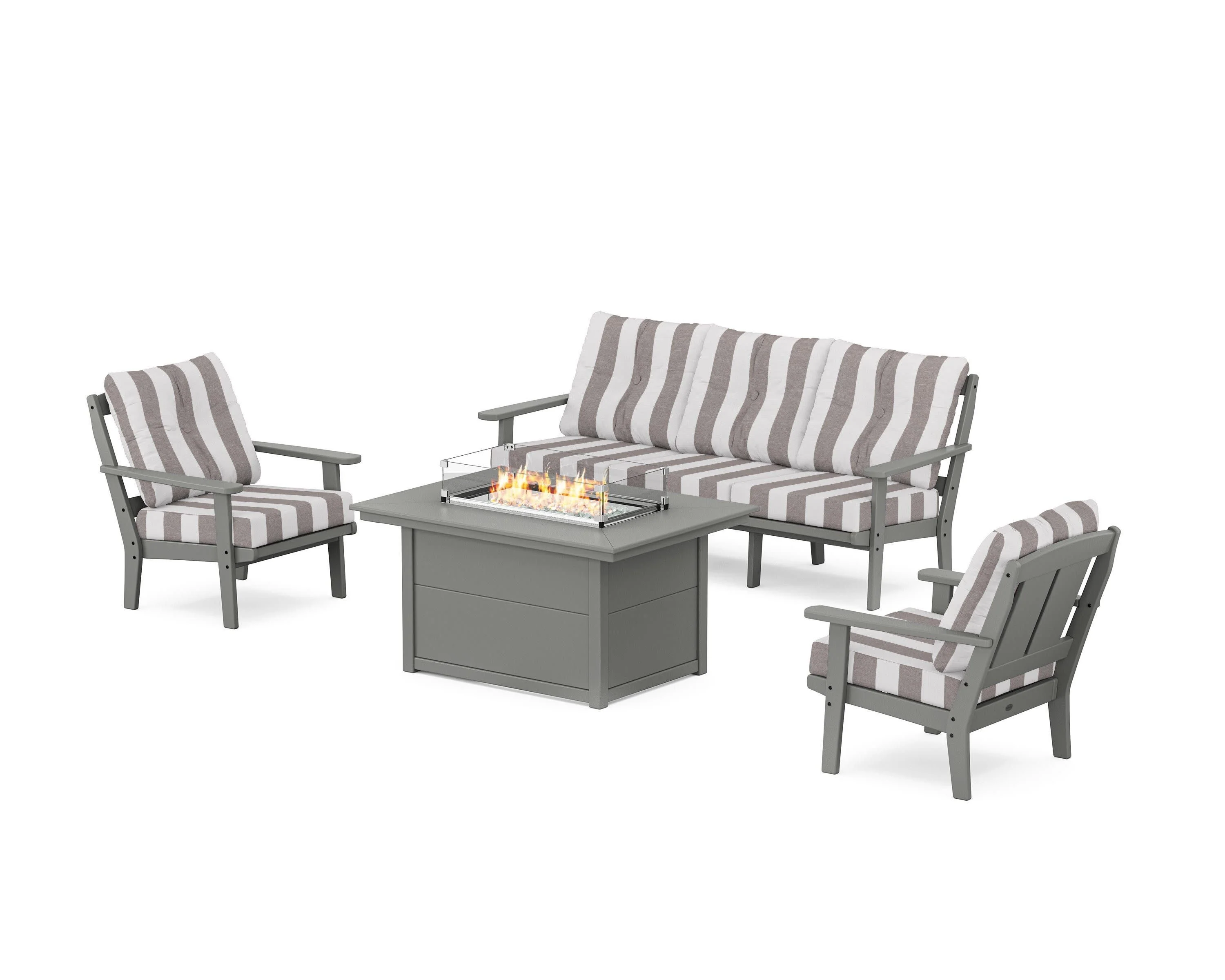 Mission Deep Seating Fire Pit Table Set - Image 119