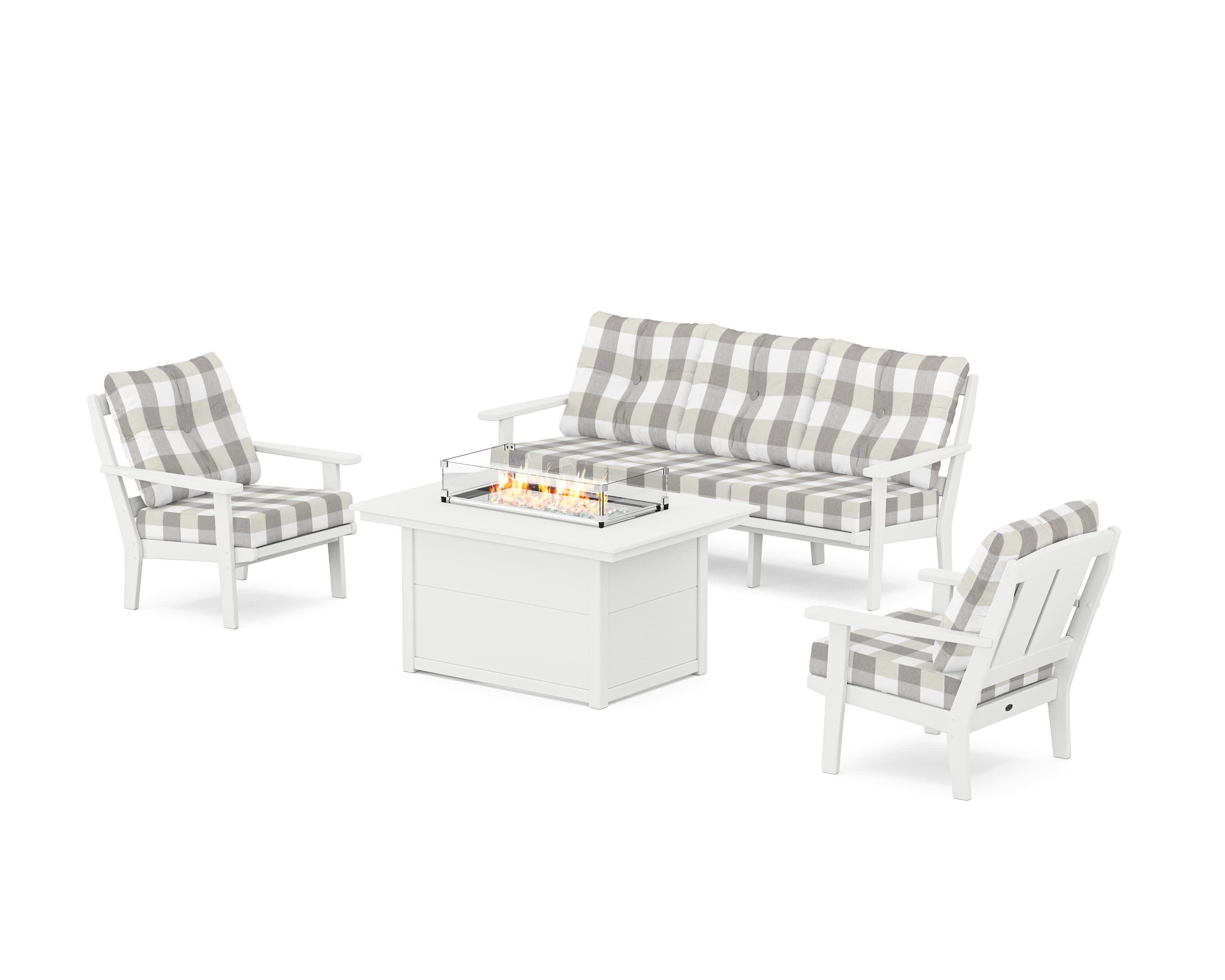 Mission Deep Seating Fire Pit Table Set - Image 124