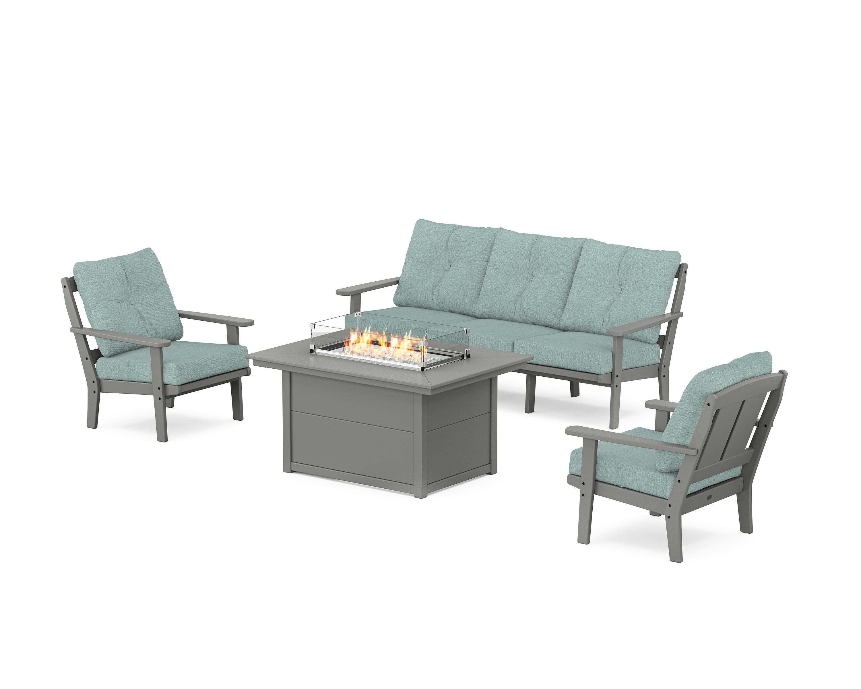 Mission Deep Seating Fire Pit Table Set - Image 131