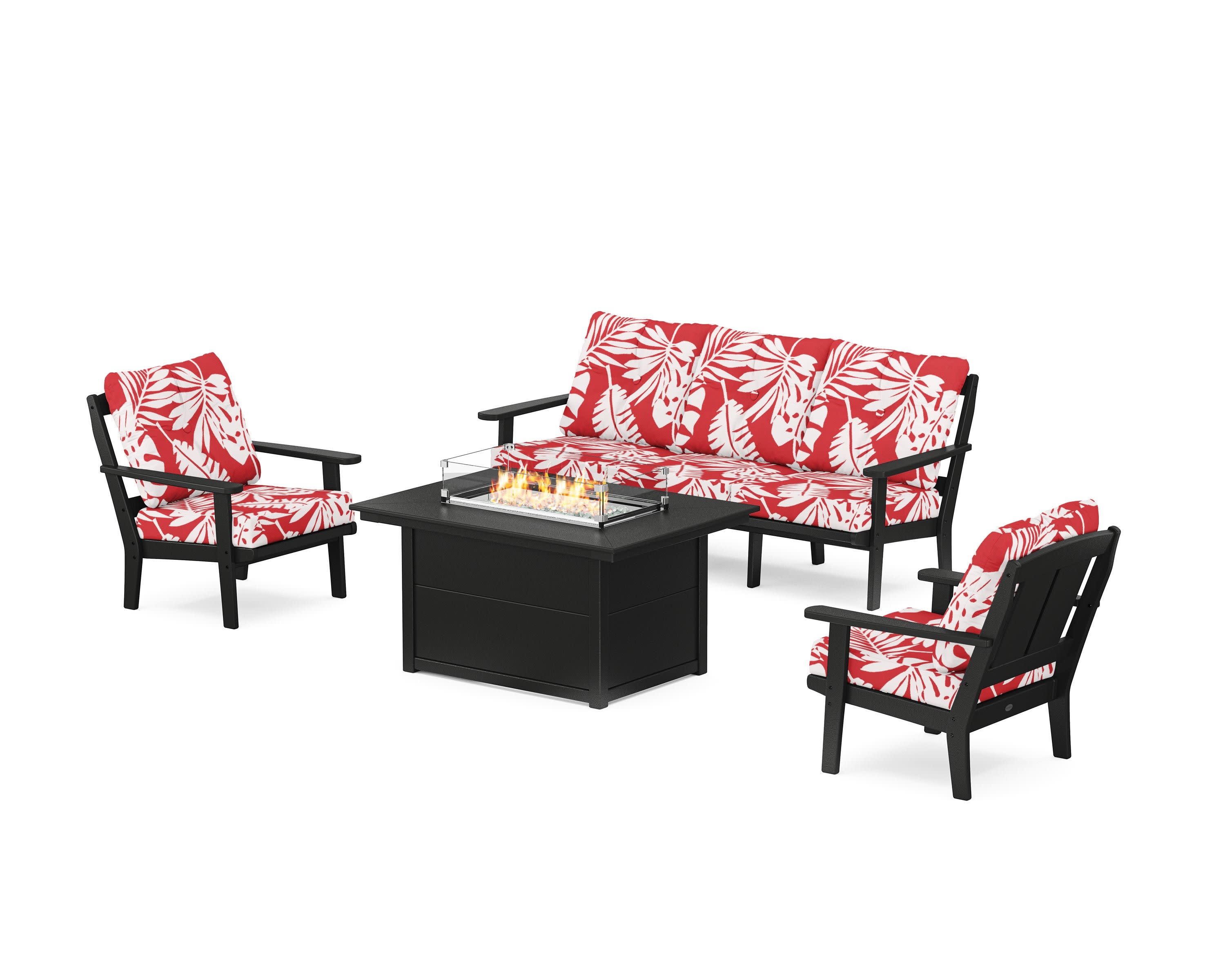 Mission Deep Seating Fire Pit Table Set - Image 136