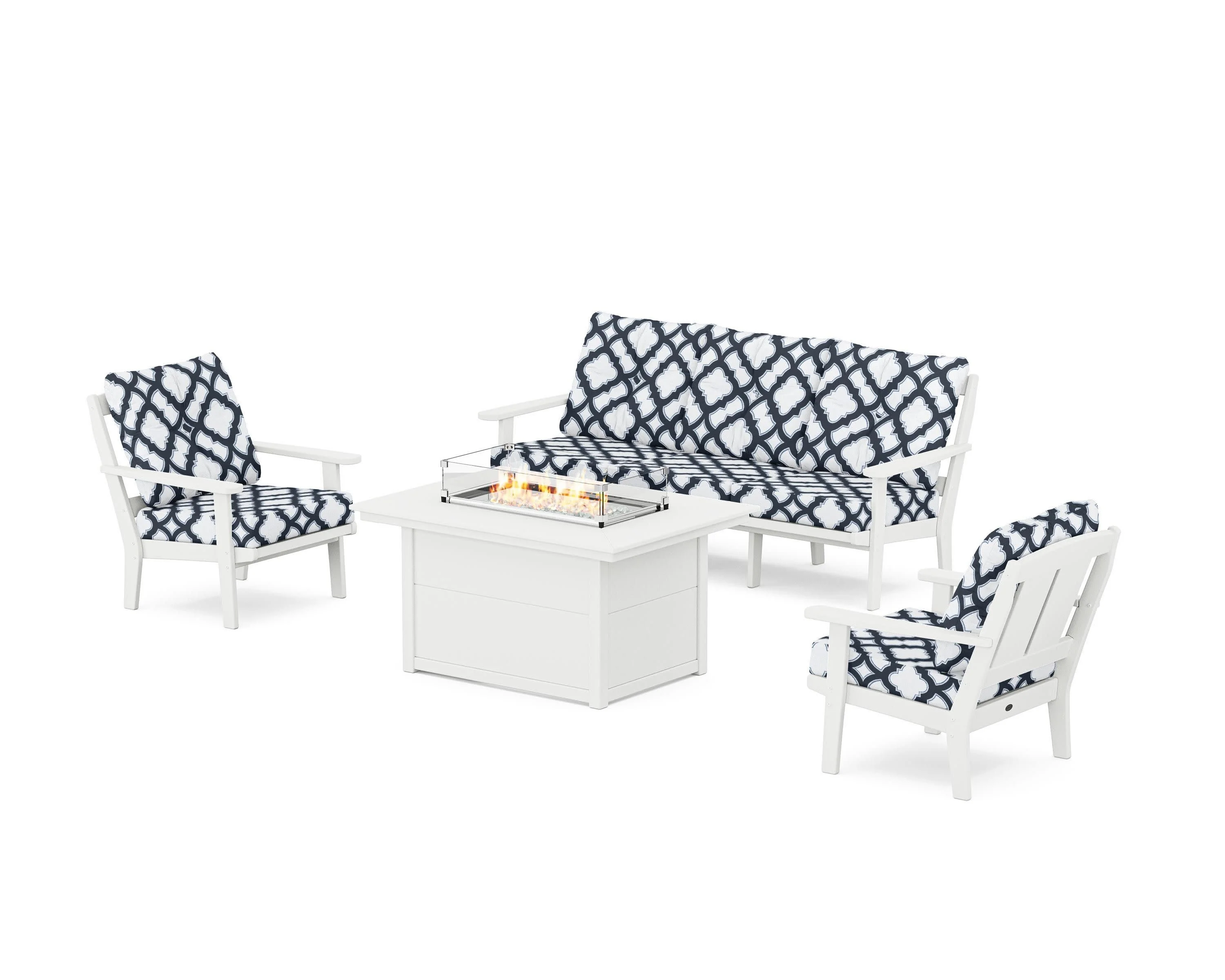 Mission Deep Seating Fire Pit Table Set - Image 138