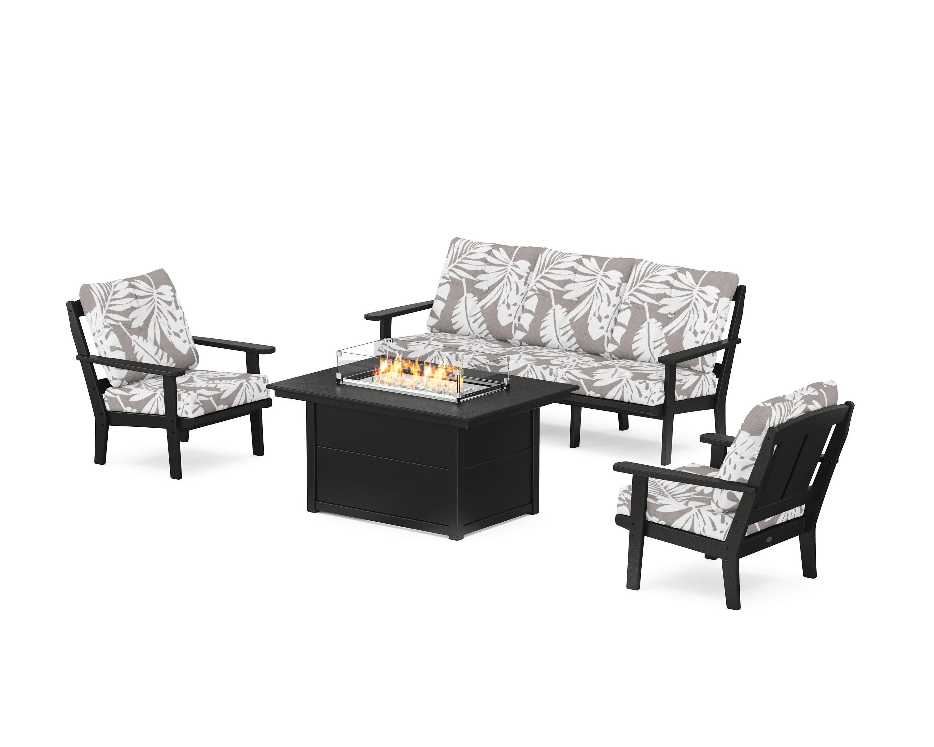 Mission Deep Seating Fire Pit Table Set - Image 142