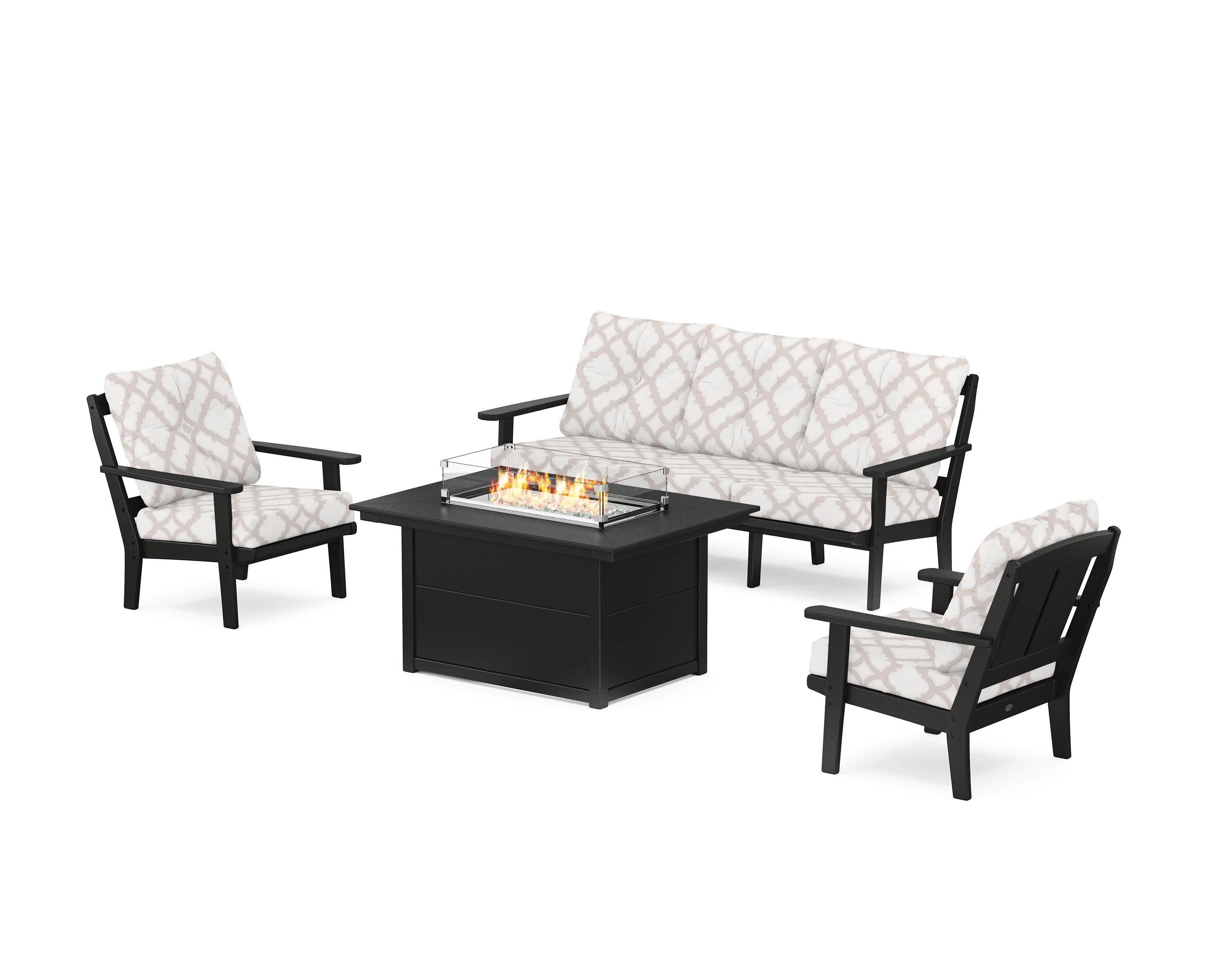 Mission Deep Seating Fire Pit Table Set - Image 144