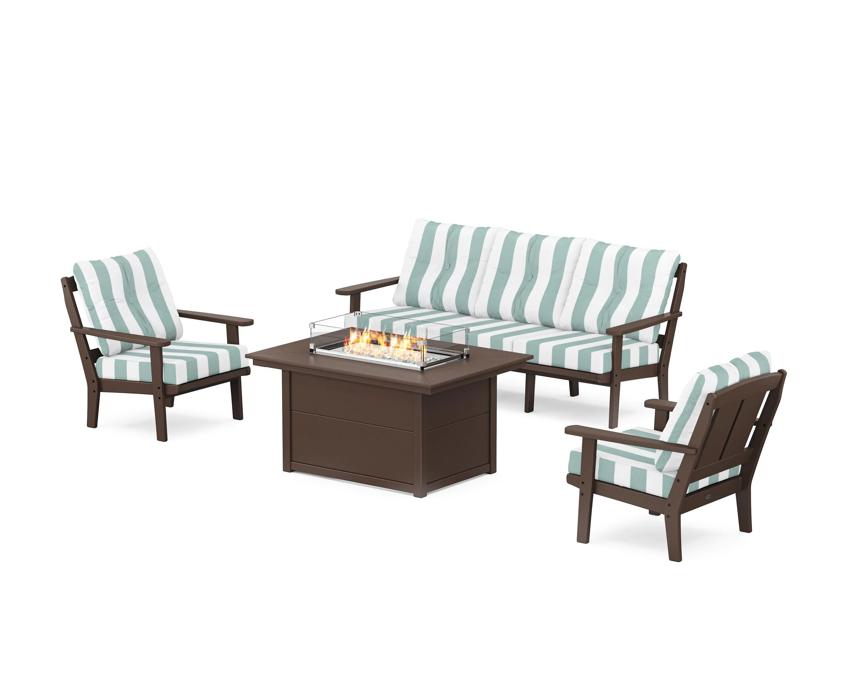 Mission Deep Seating Fire Pit Table Set - Image 146