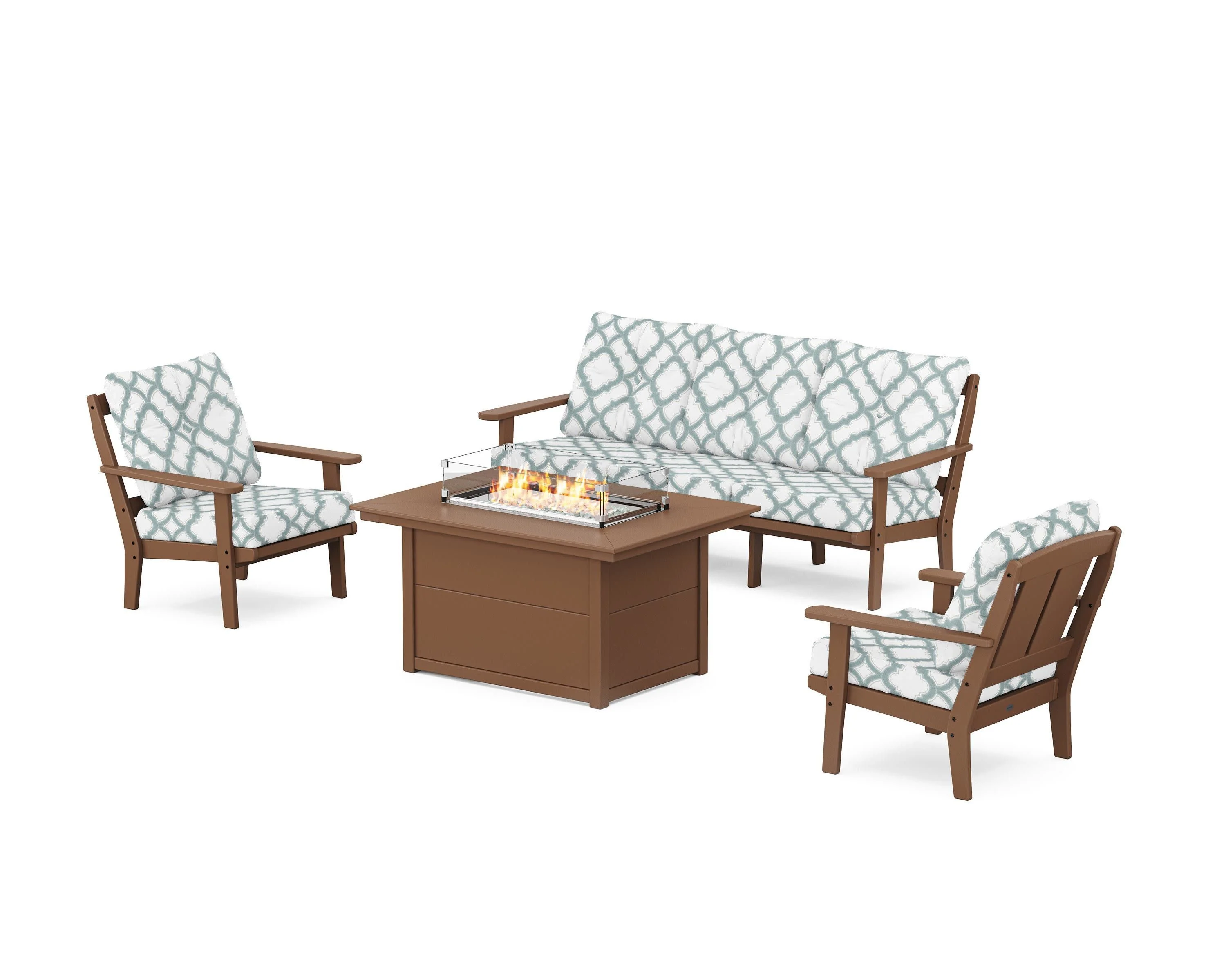 Mission Deep Seating Fire Pit Table Set - Image 147