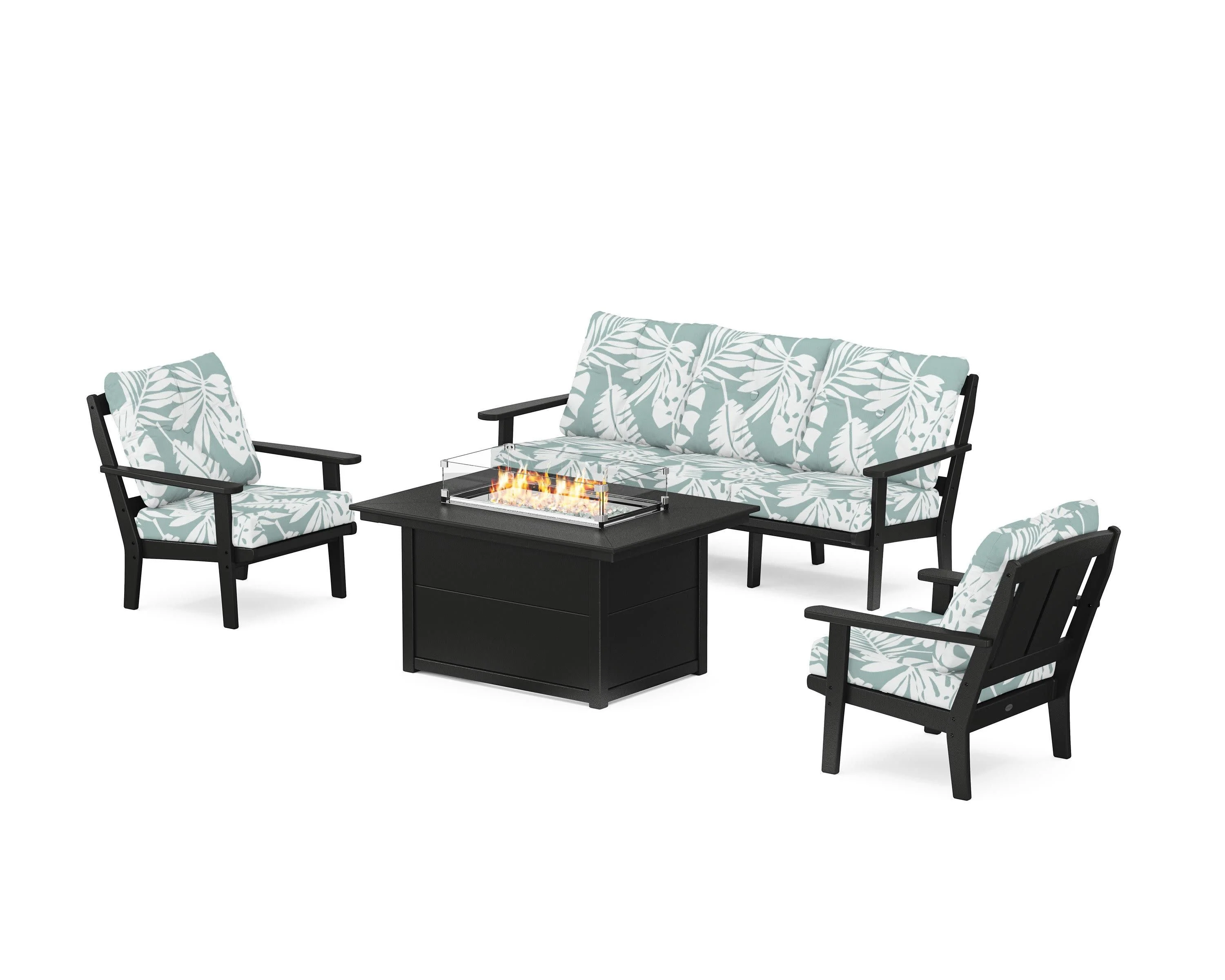 Mission Deep Seating Fire Pit Table Set - Image 149