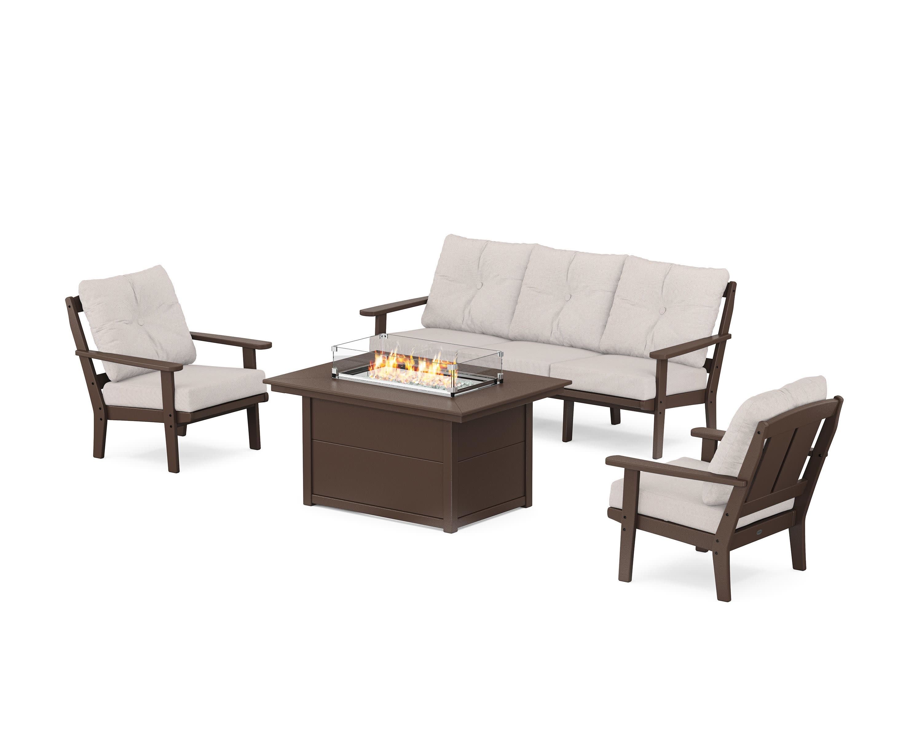 Mission Deep Seating Fire Pit Table Set - Image 154