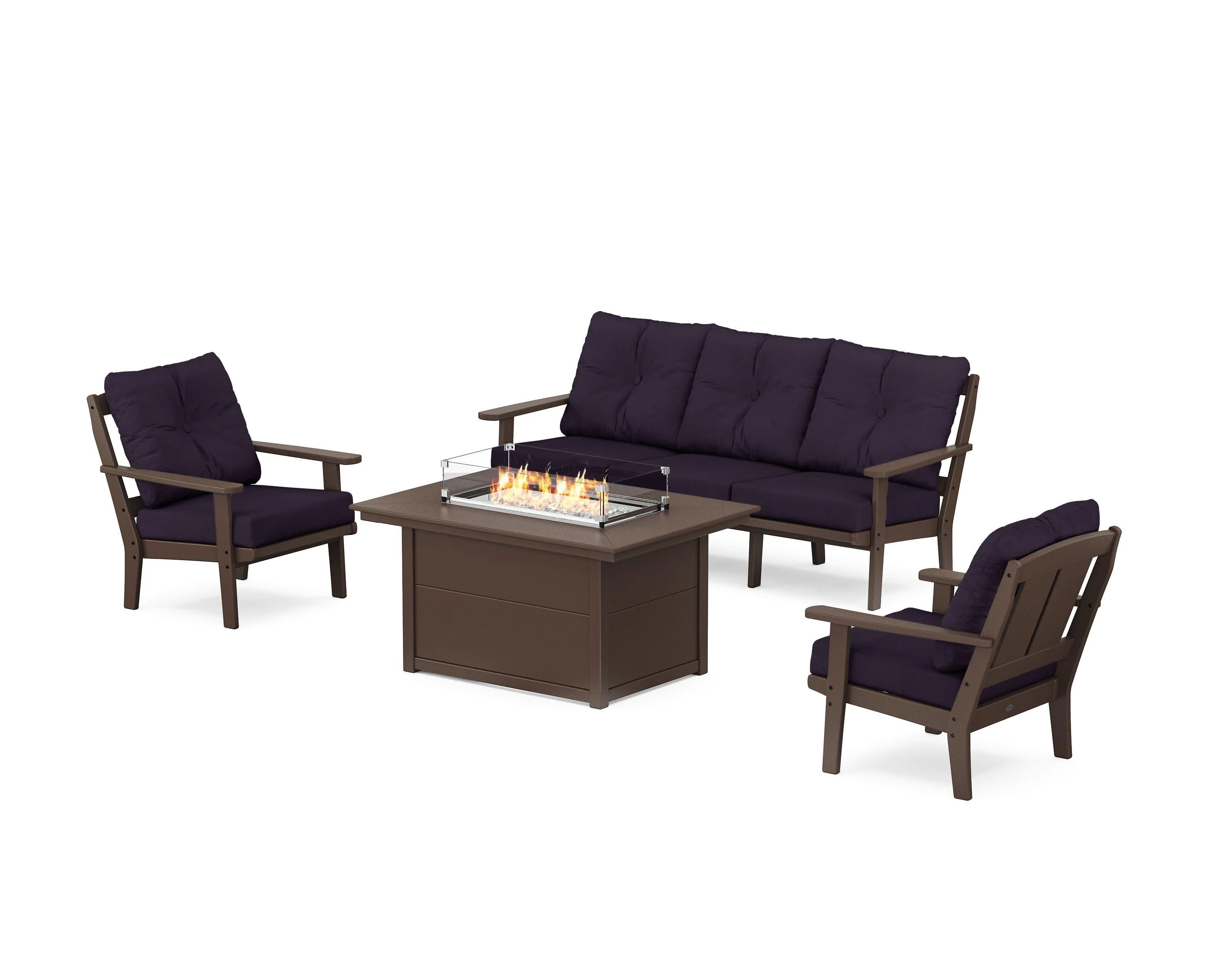 Mission Deep Seating Fire Pit Table Set - Image 158