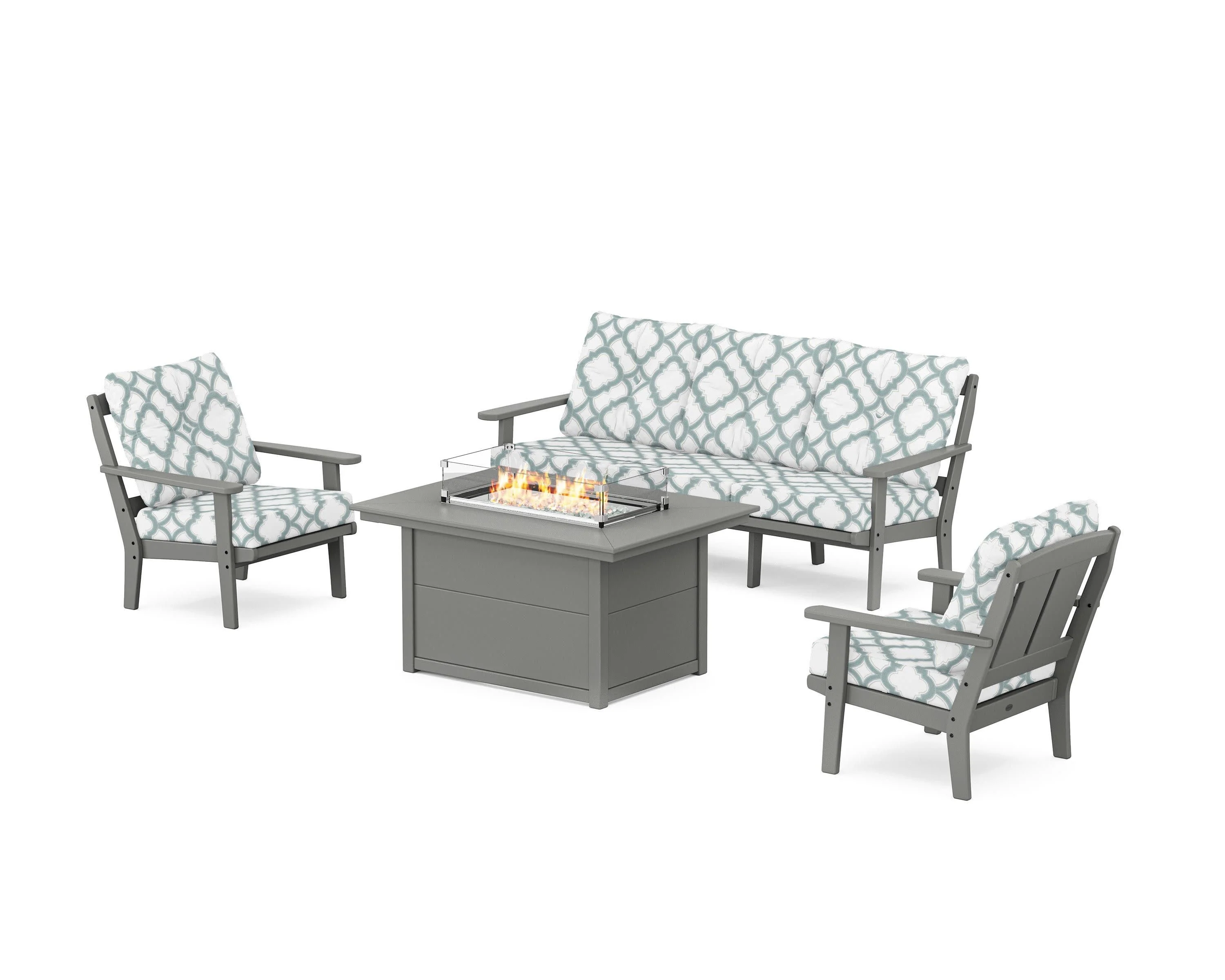 Mission Deep Seating Fire Pit Table Set - Image 163