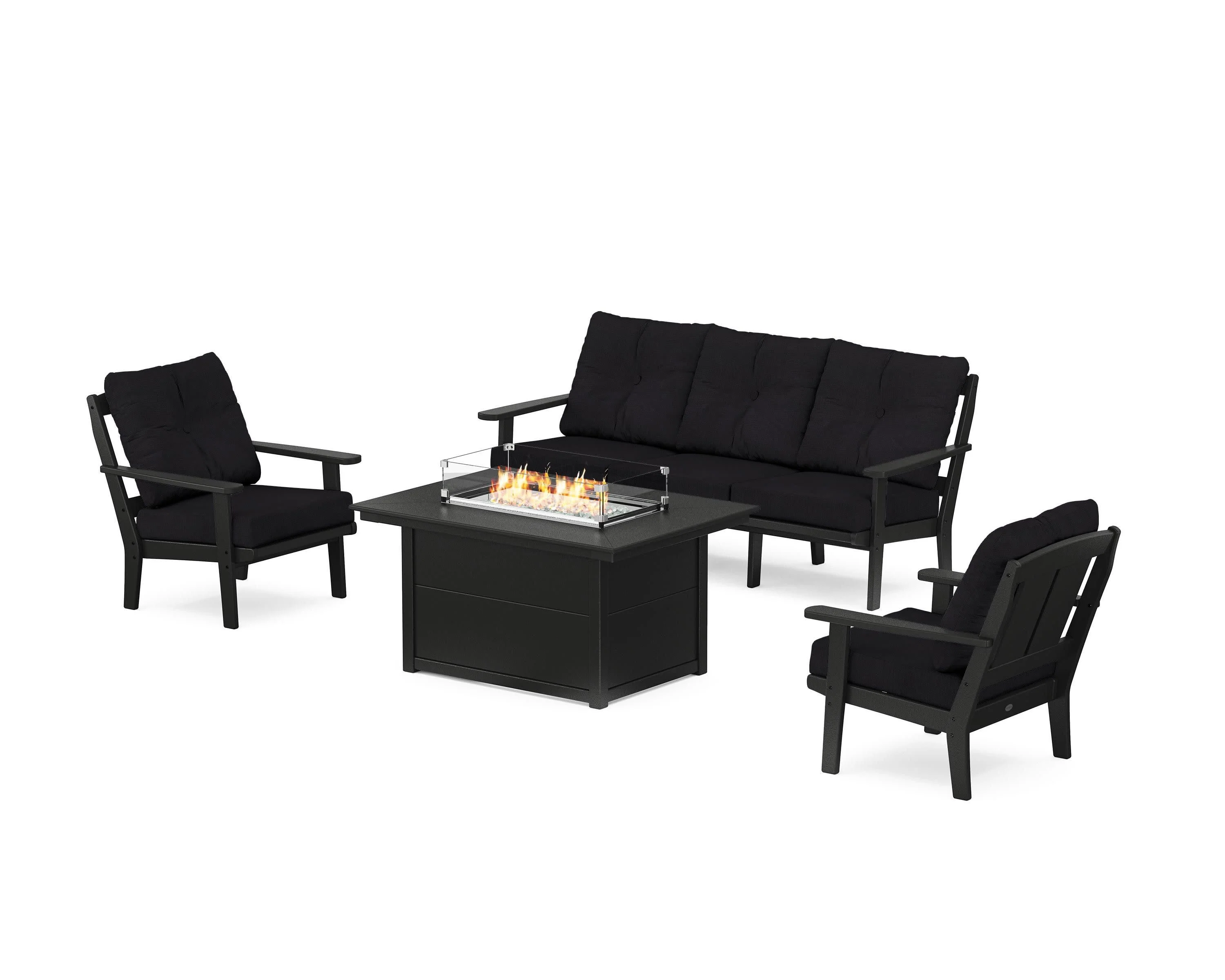 Mission Deep Seating Fire Pit Table Set - Image 169