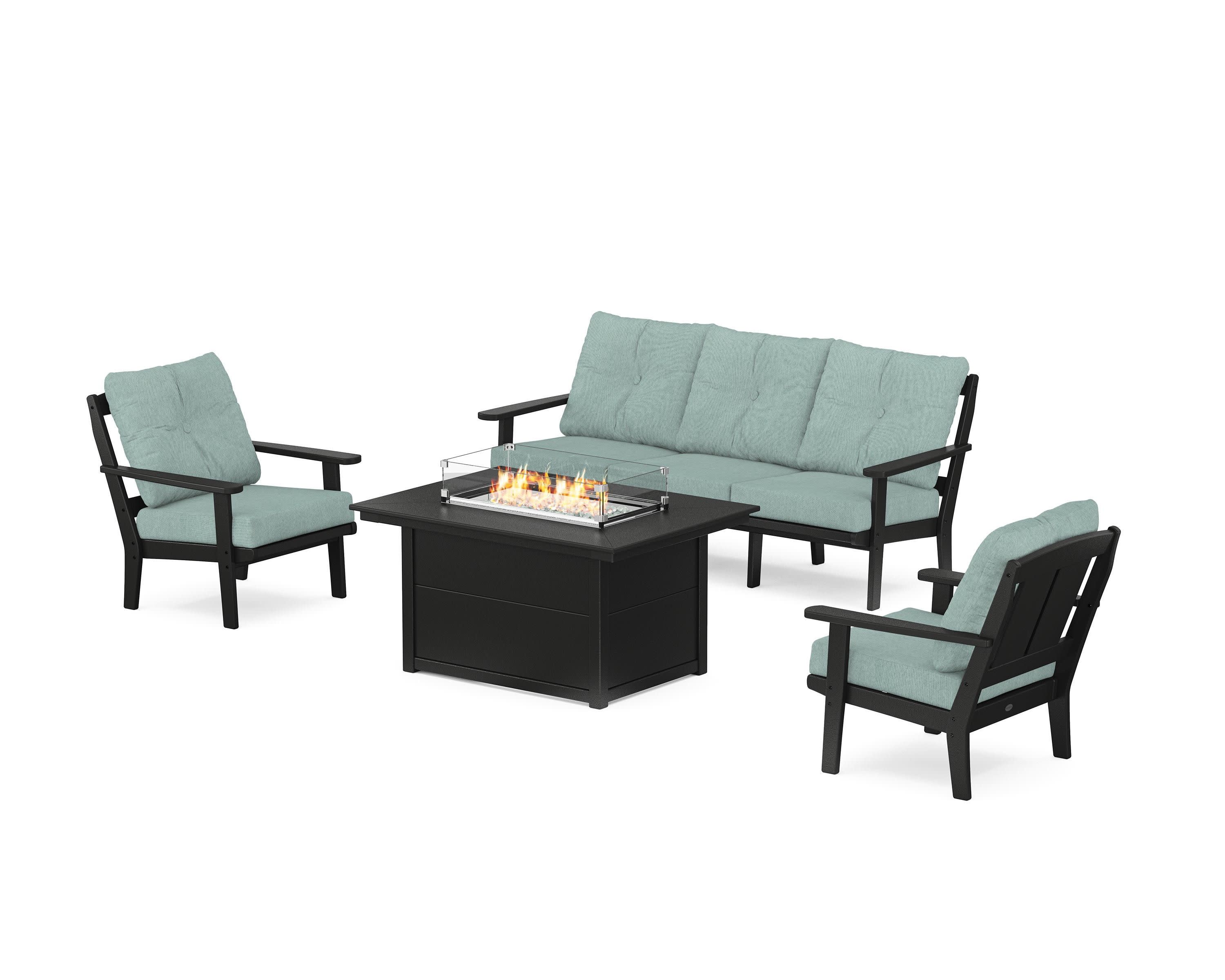 Mission Deep Seating Fire Pit Table Set - Image 17