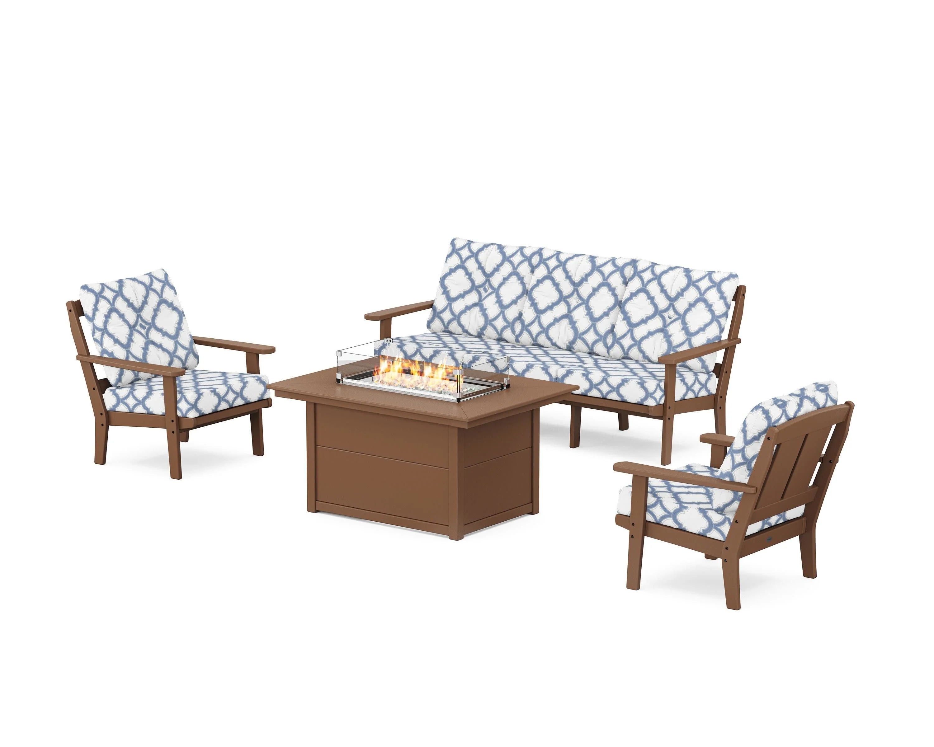 Mission Deep Seating Fire Pit Table Set - Image 170