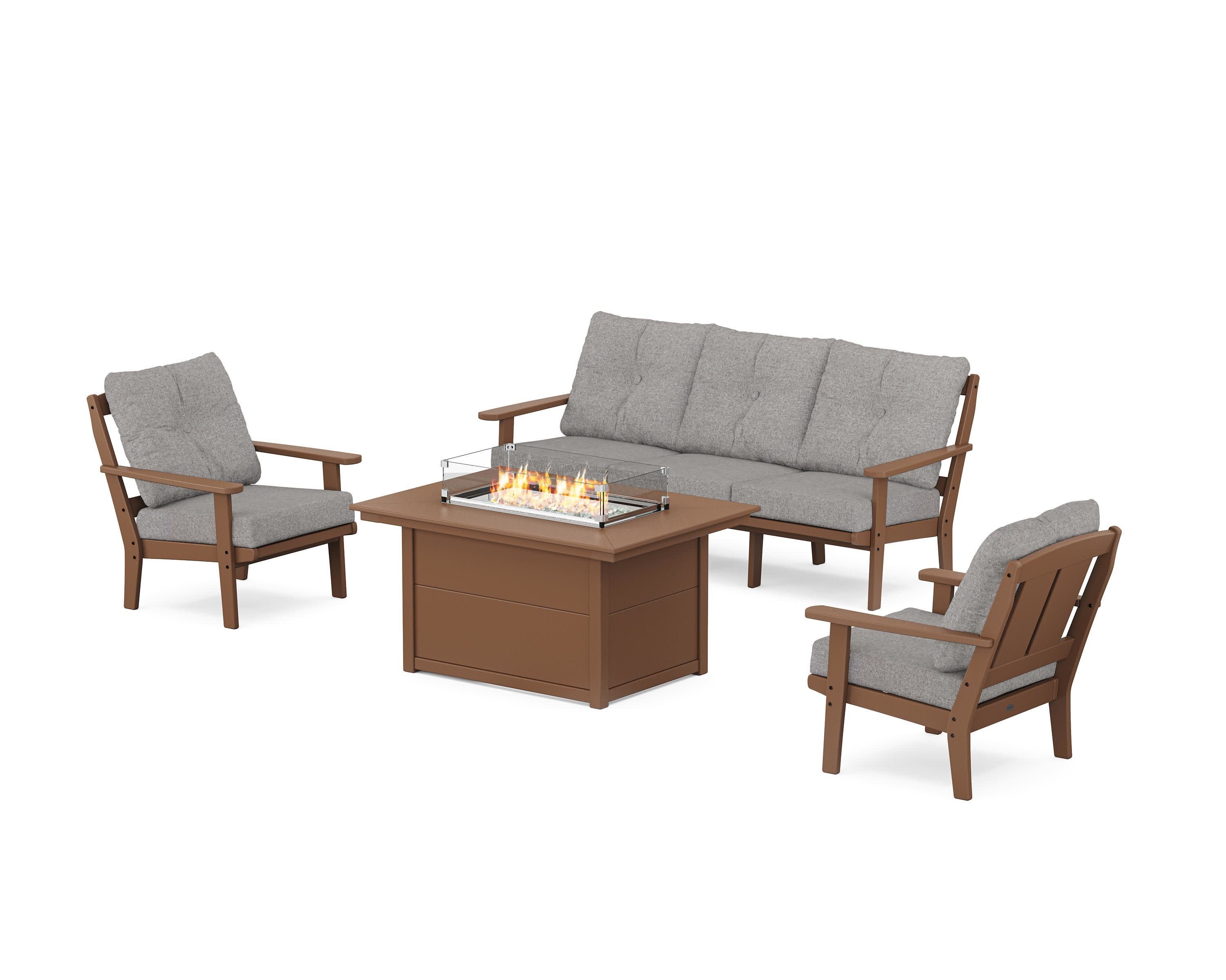 Mission Deep Seating Fire Pit Table Set - Image 175