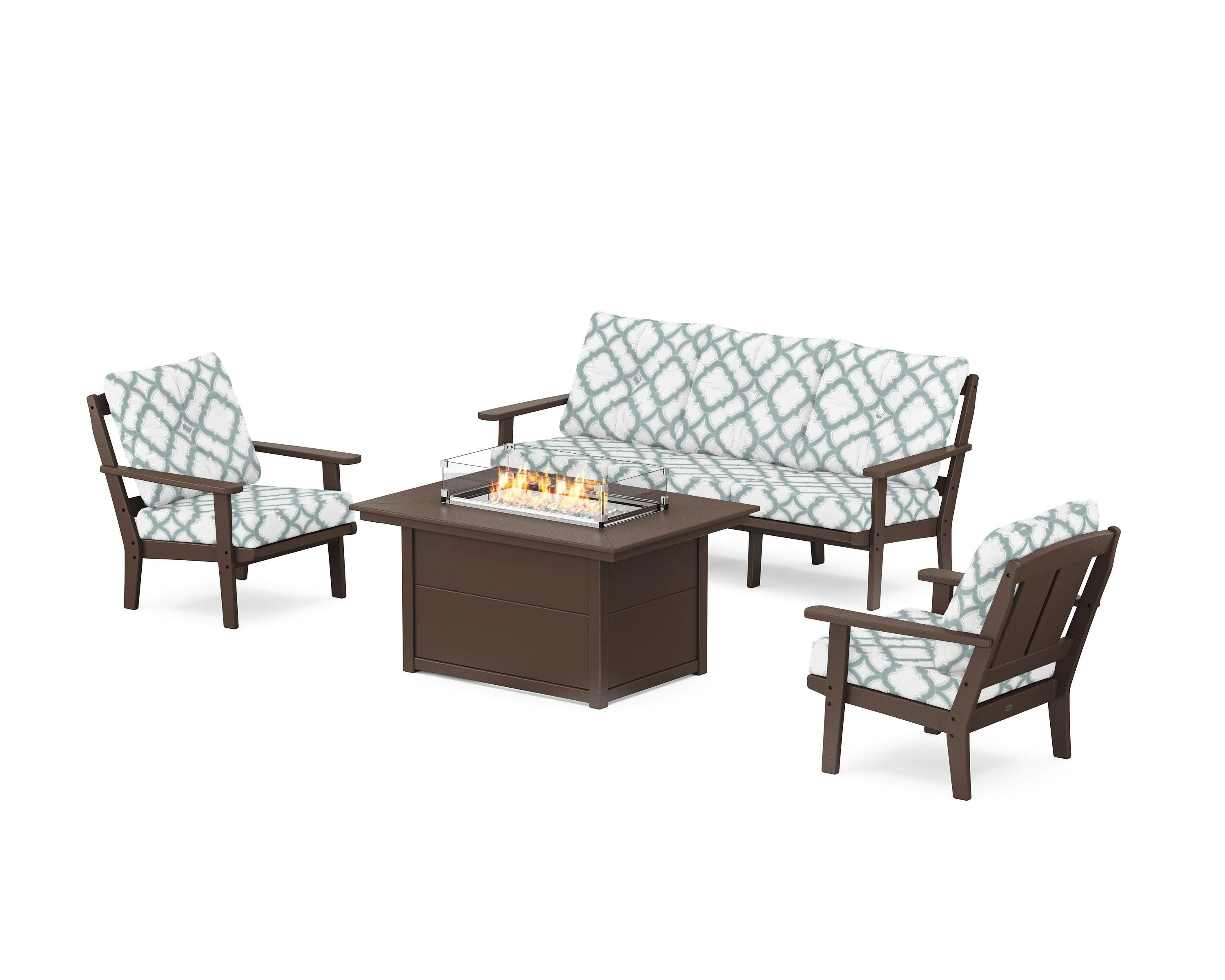 Mission Deep Seating Fire Pit Table Set - Image 180