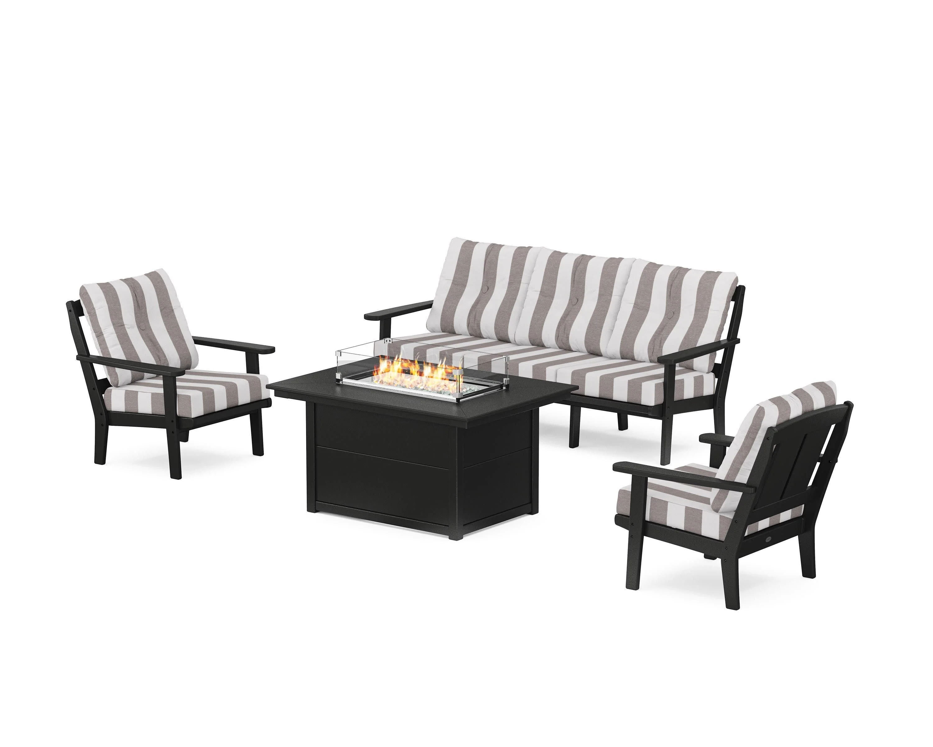 Mission Deep Seating Fire Pit Table Set - Image 185