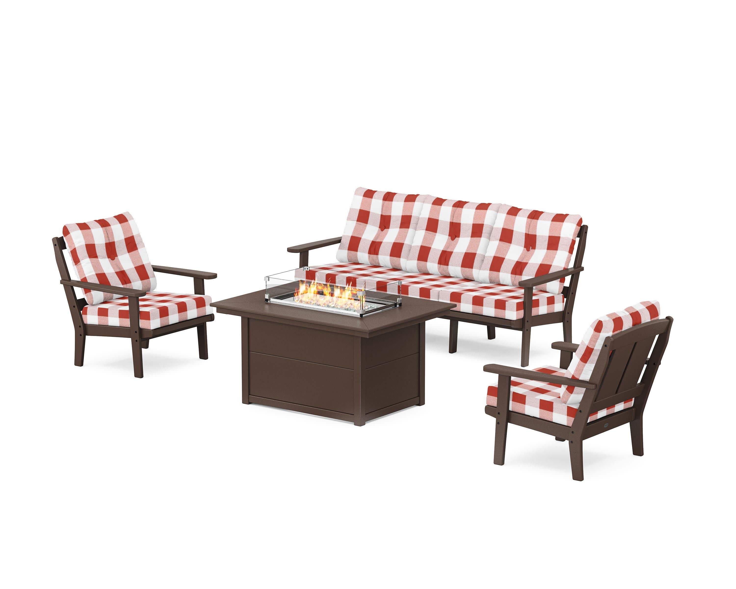 Mission Deep Seating Fire Pit Table Set - Image 186