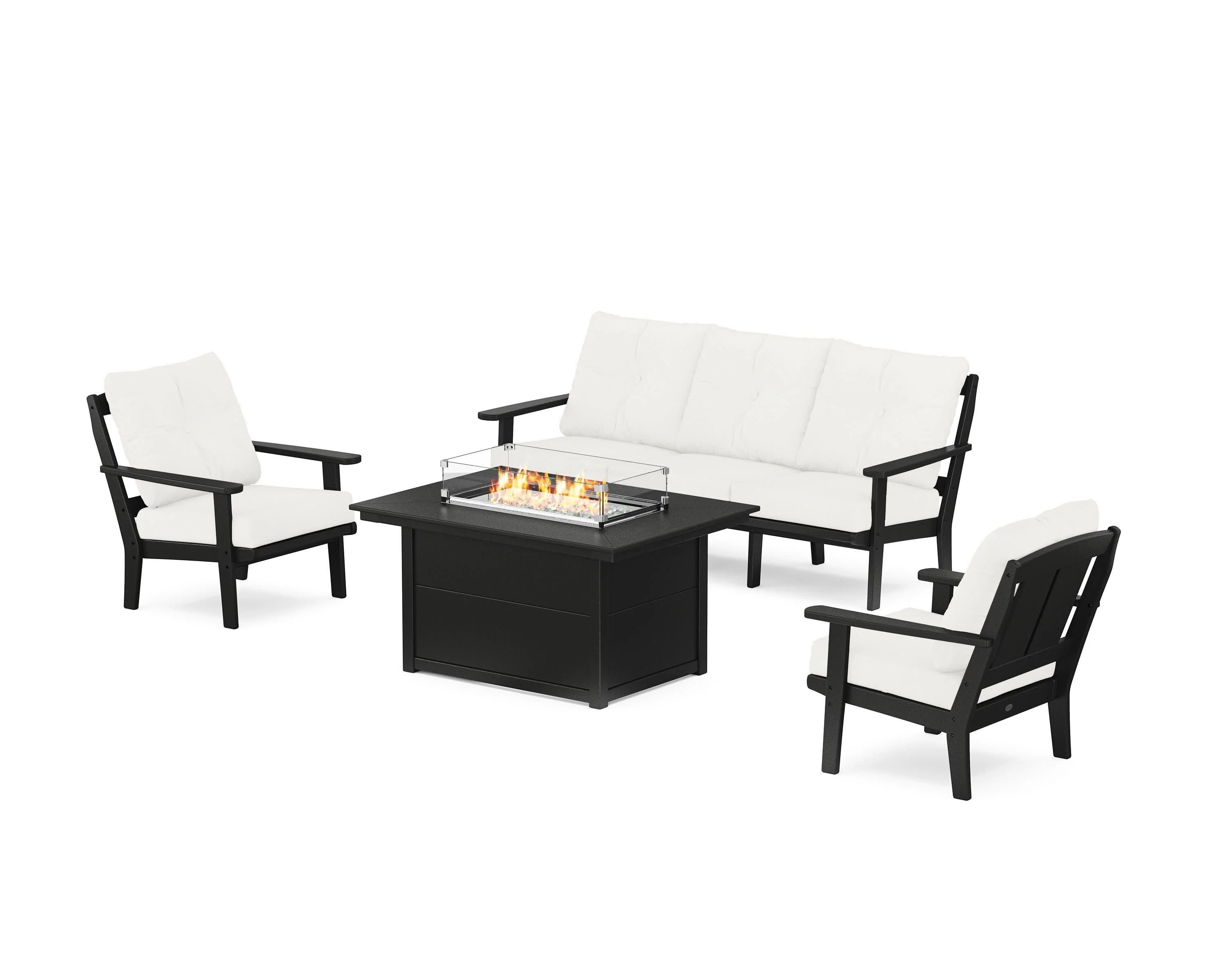 Mission Deep Seating Fire Pit Table Set - Image 189