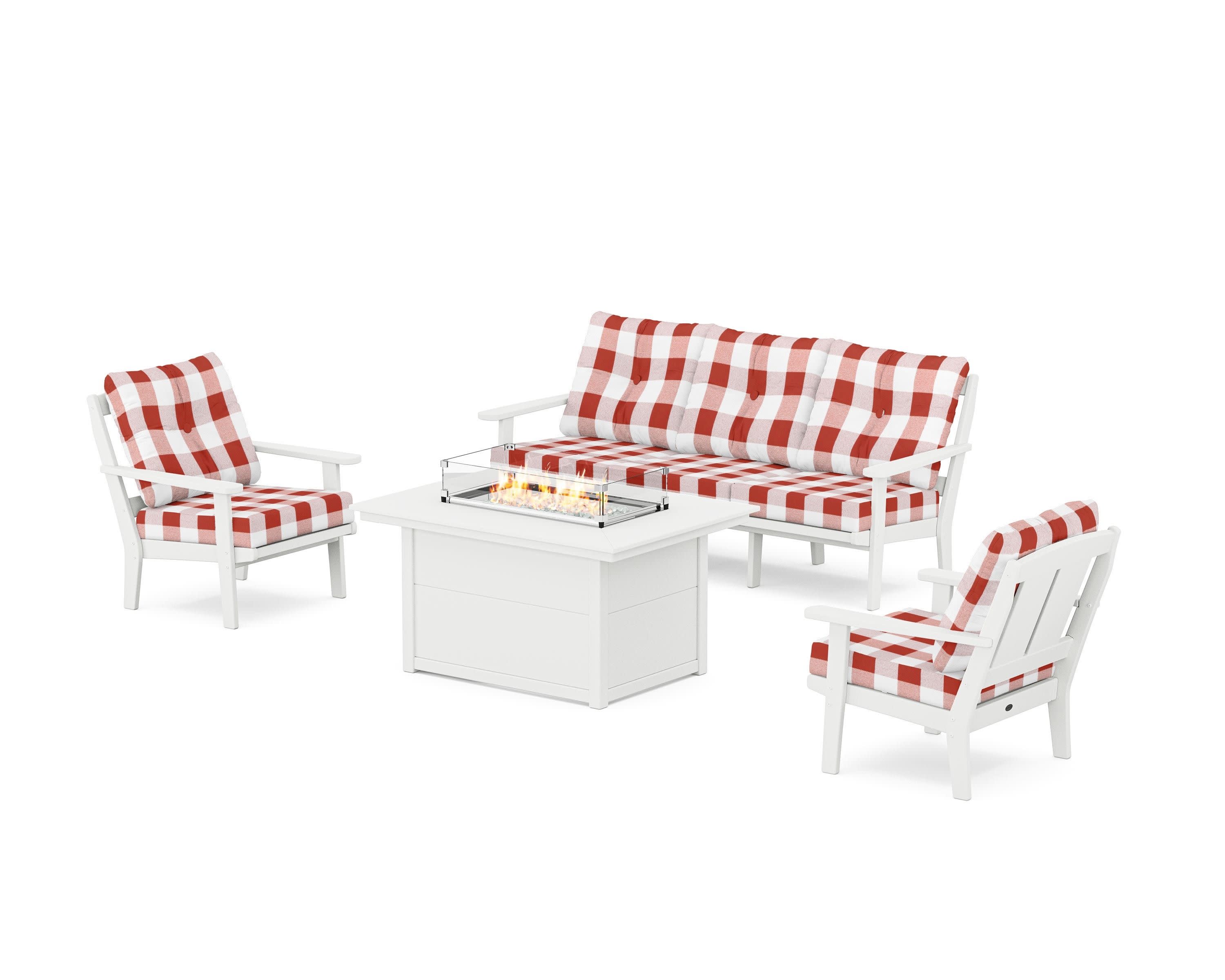 Mission Deep Seating Fire Pit Table Set - Image 194