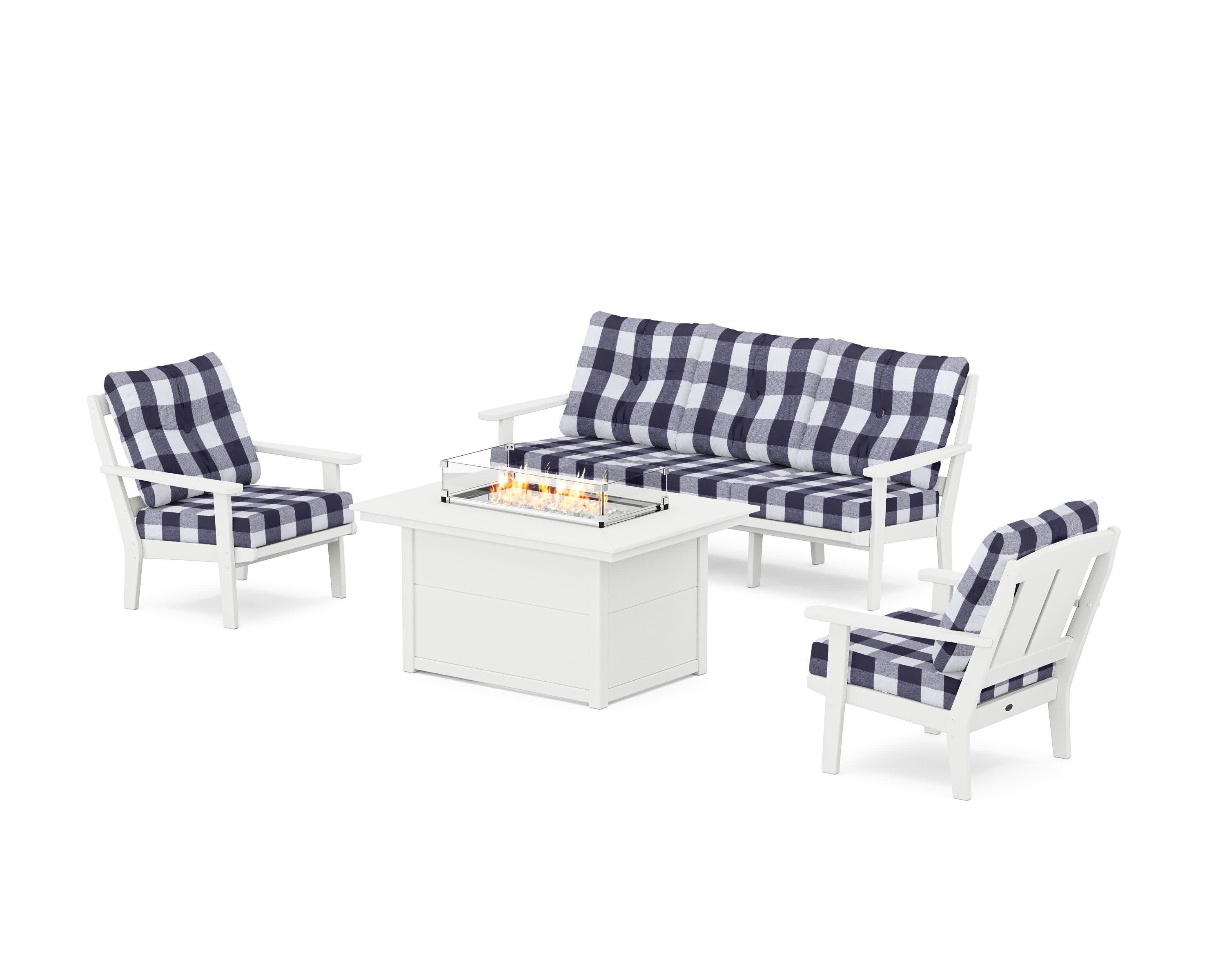 Mission Deep Seating Fire Pit Table Set - Image 197