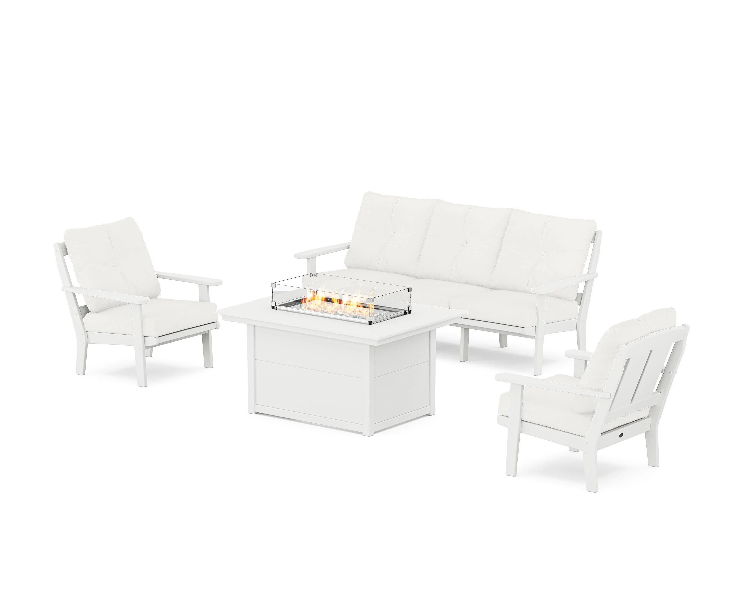 Mission Deep Seating Fire Pit Table Set - Image 206