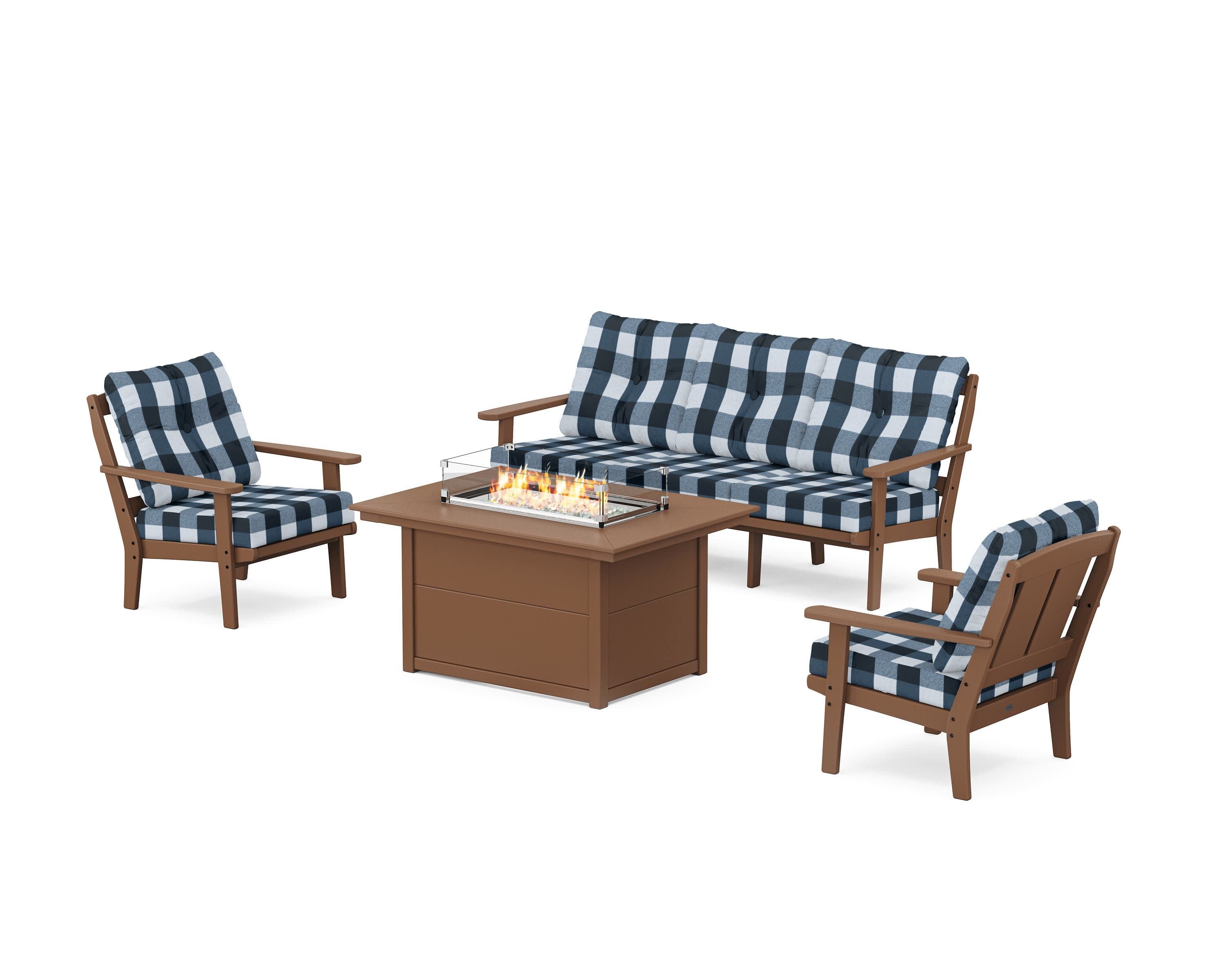 Mission Deep Seating Fire Pit Table Set - Image 24