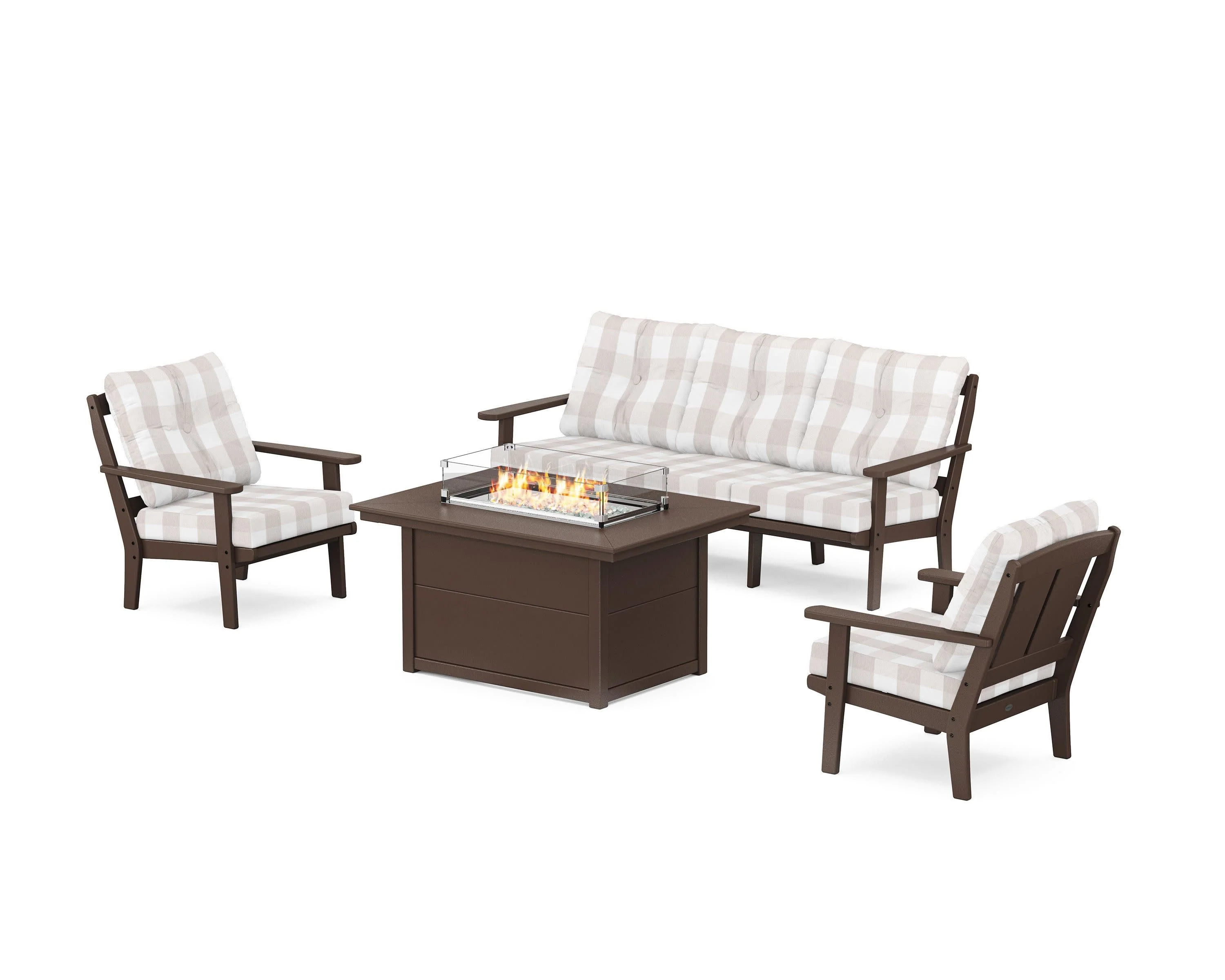Mission Deep Seating Fire Pit Table Set - Image 27
