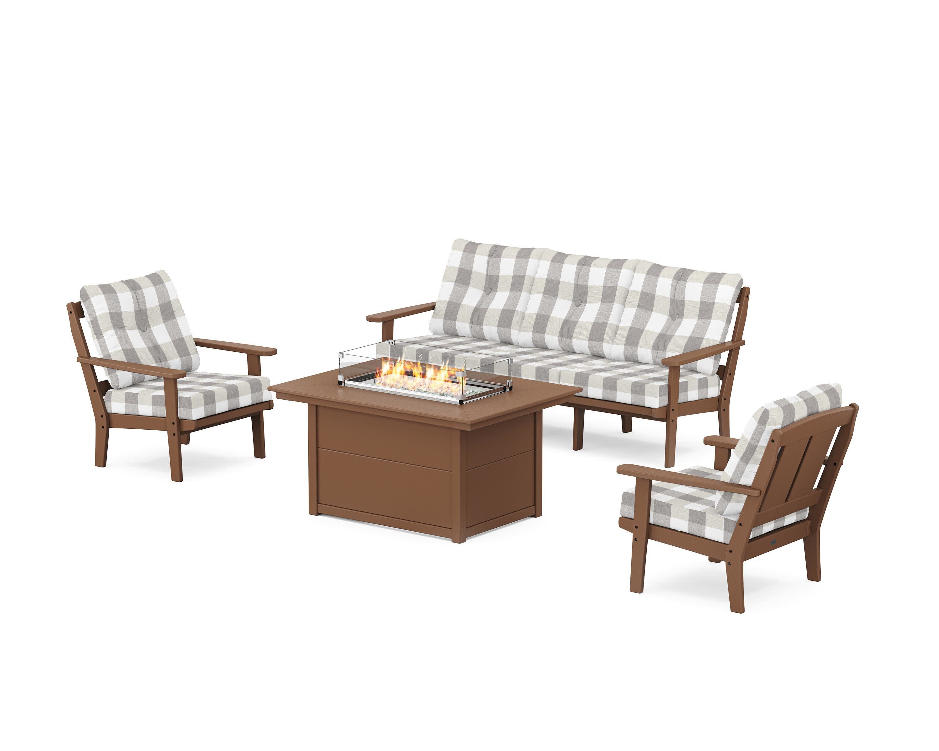 Mission Deep Seating Fire Pit Table Set - Image 39