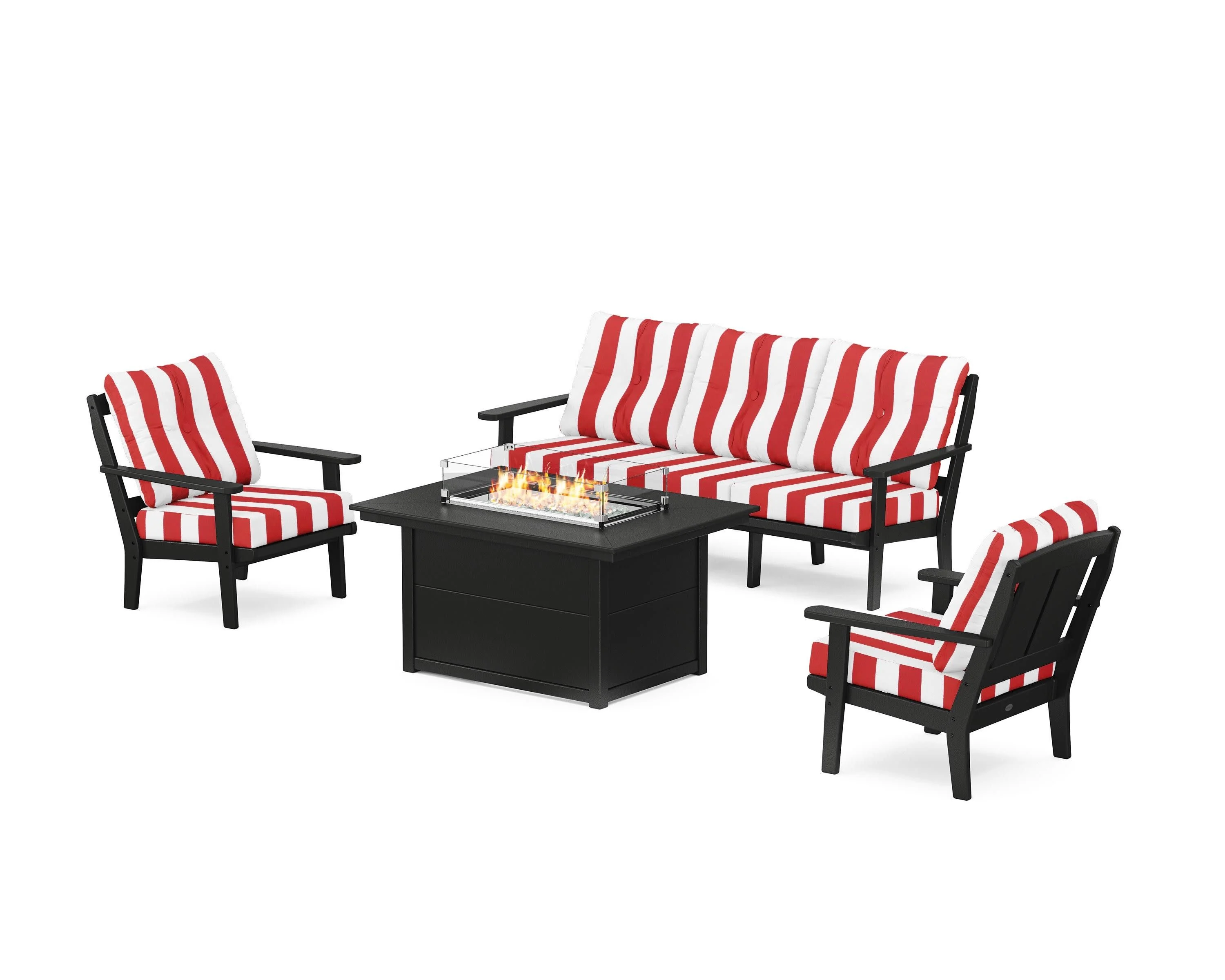 Mission Deep Seating Fire Pit Table Set - Image 4