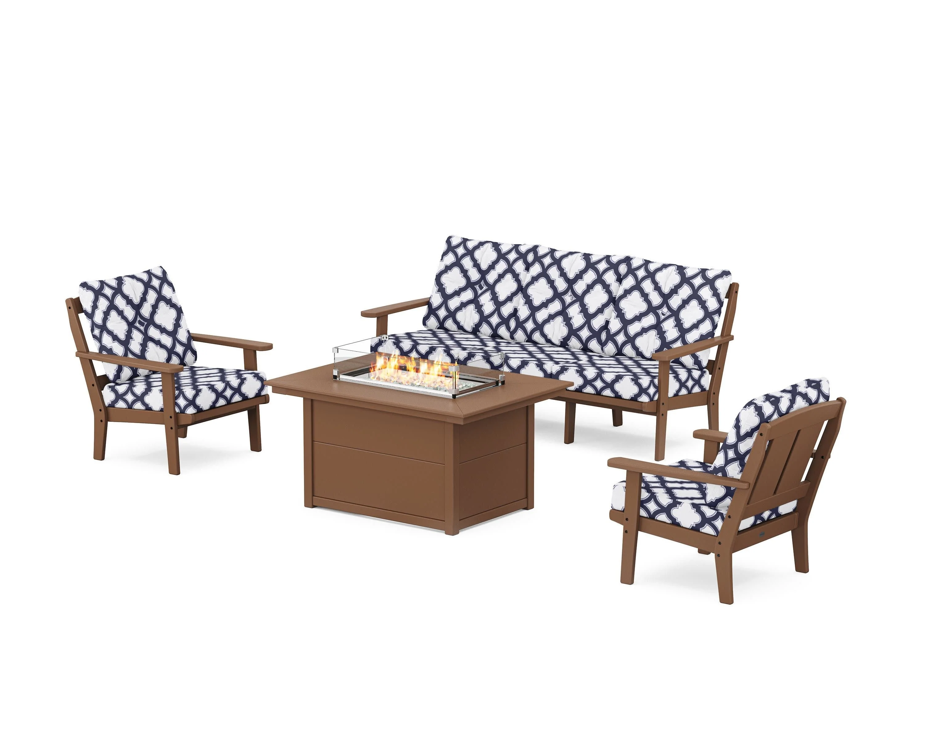 Mission Deep Seating Fire Pit Table Set - Image 40