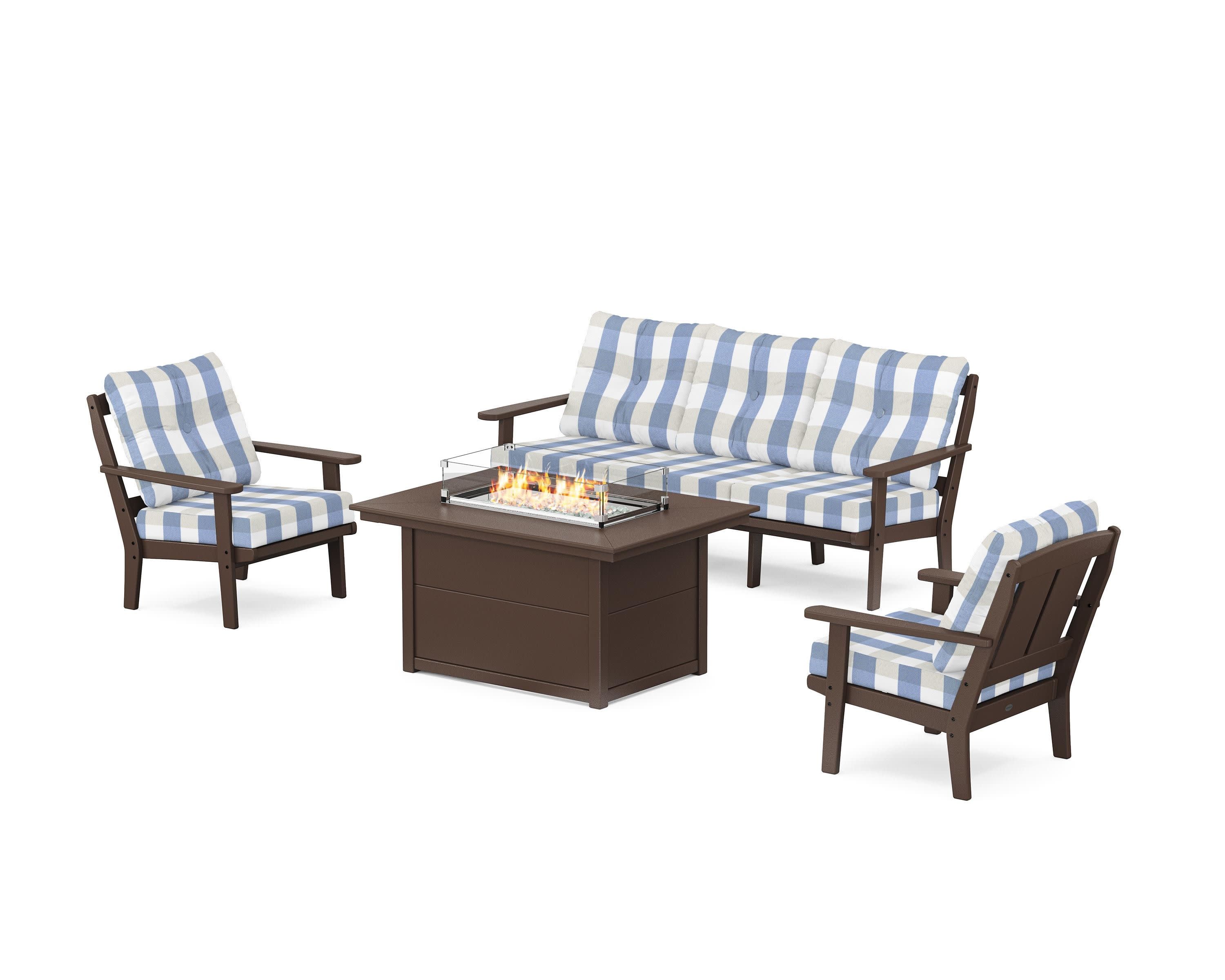 Mission Deep Seating Fire Pit Table Set - Image 46