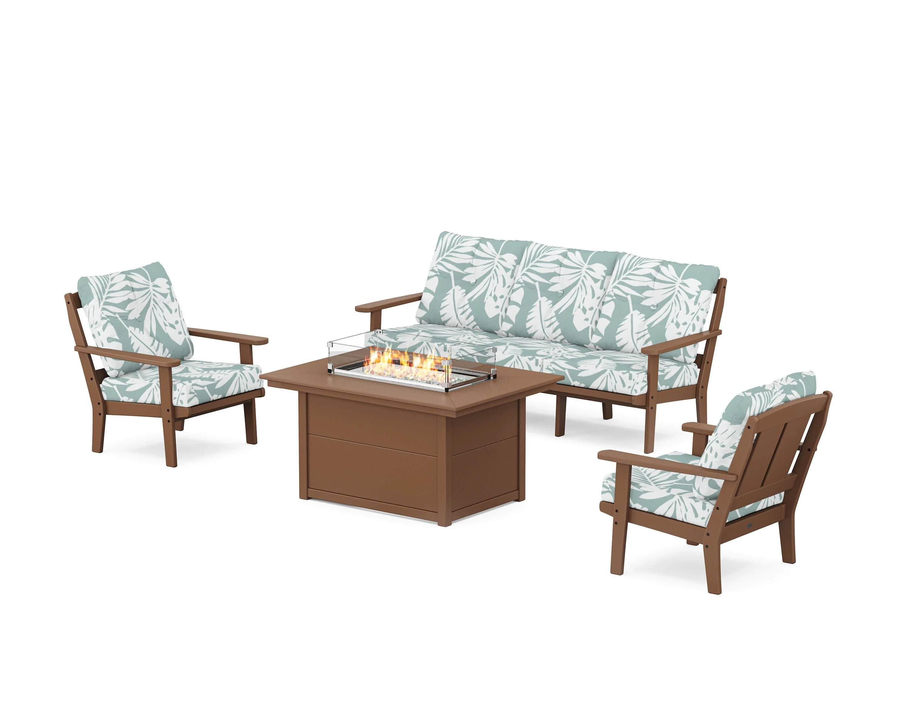 Mission Deep Seating Fire Pit Table Set - Image 47