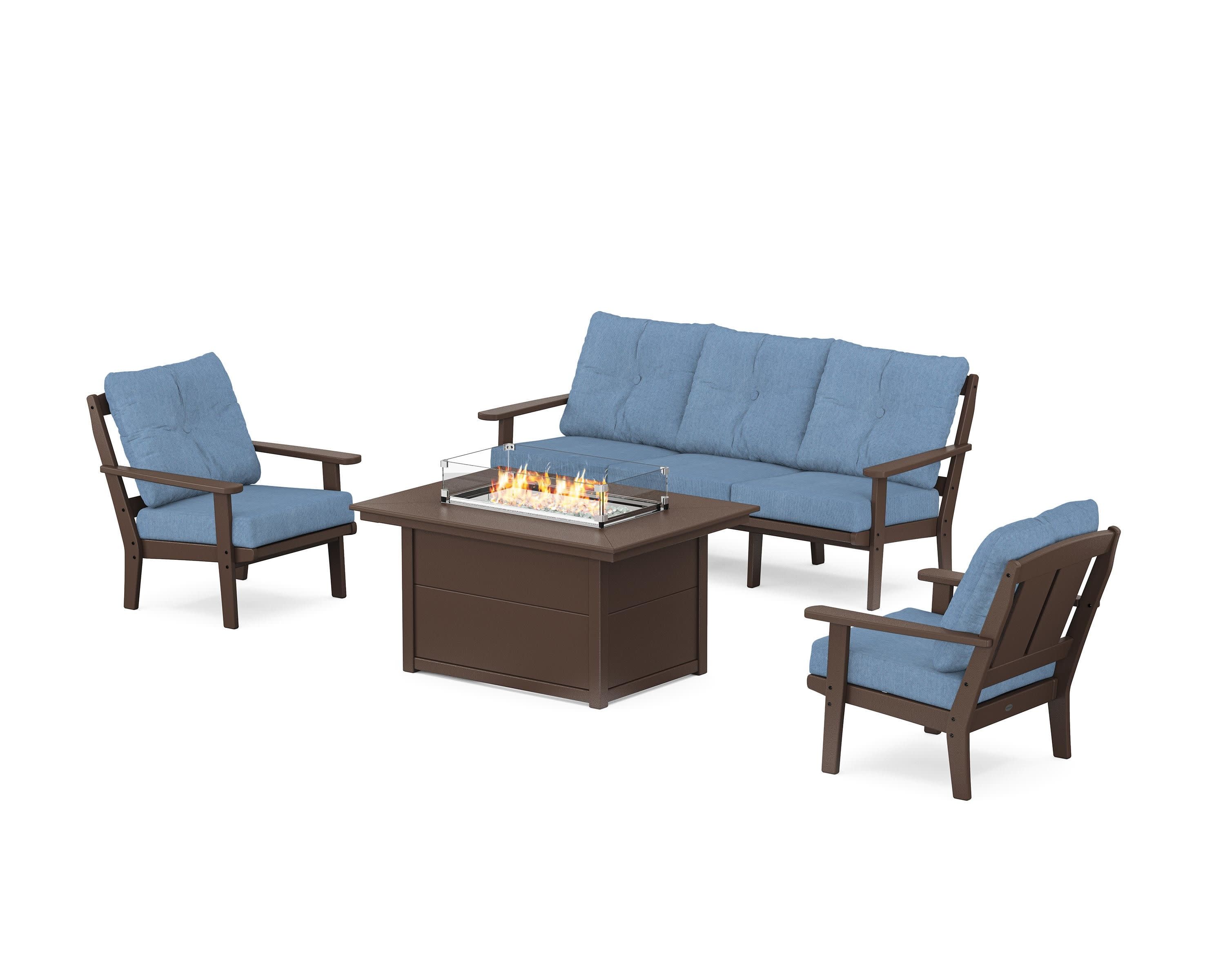 Mission Deep Seating Fire Pit Table Set - Image 51