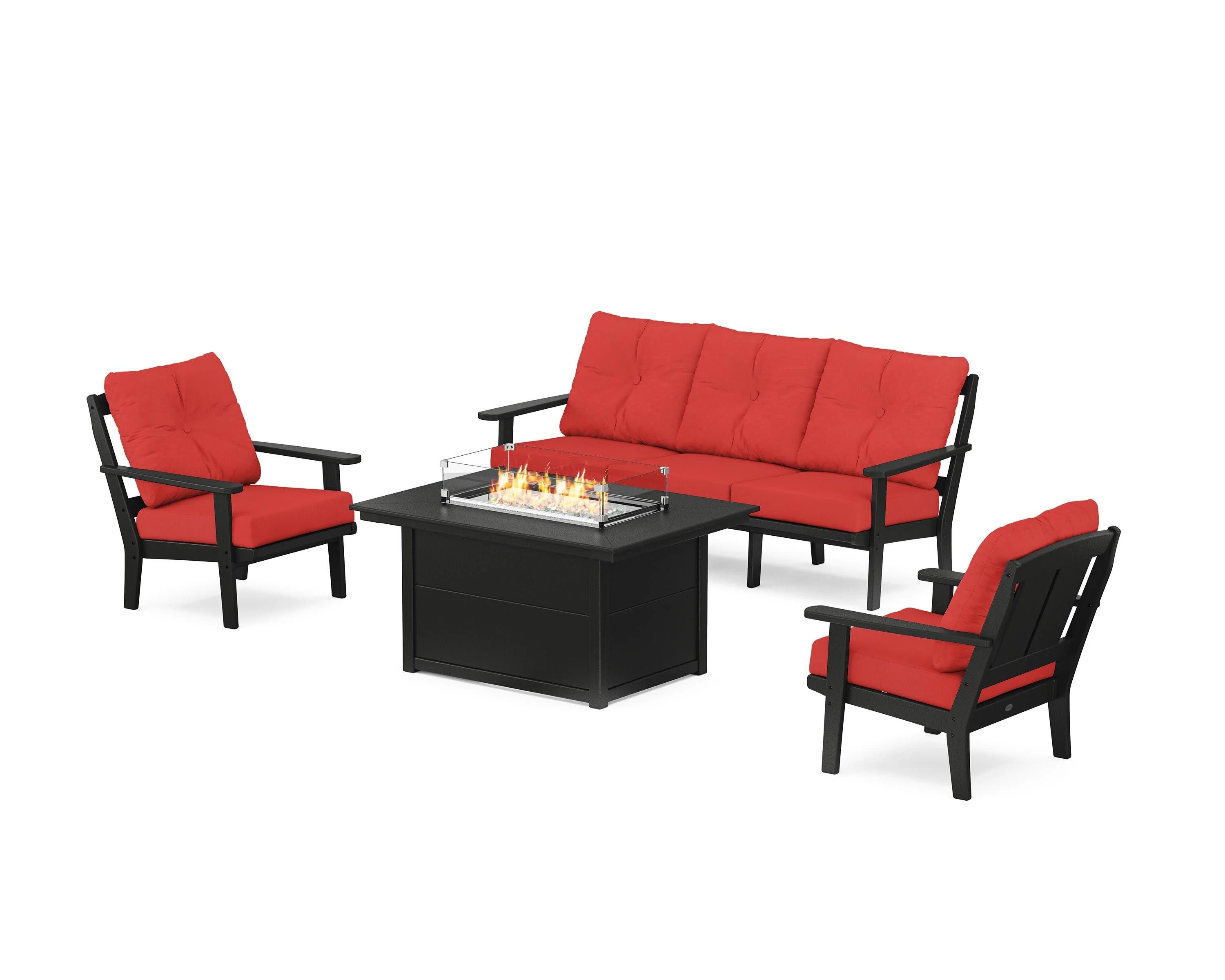 Mission Deep Seating Fire Pit Table Set - Image 56