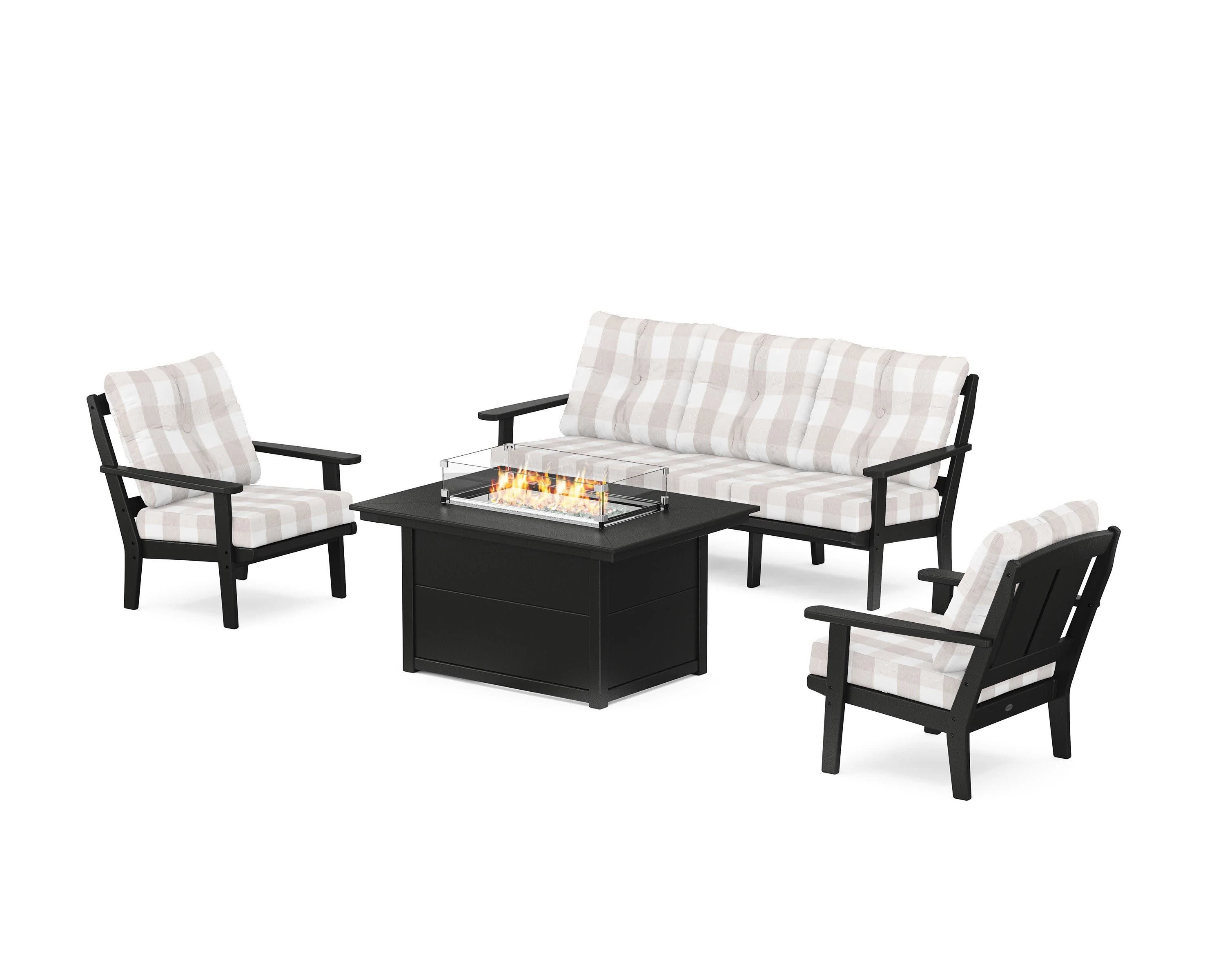 Mission Deep Seating Fire Pit Table Set - Image 59