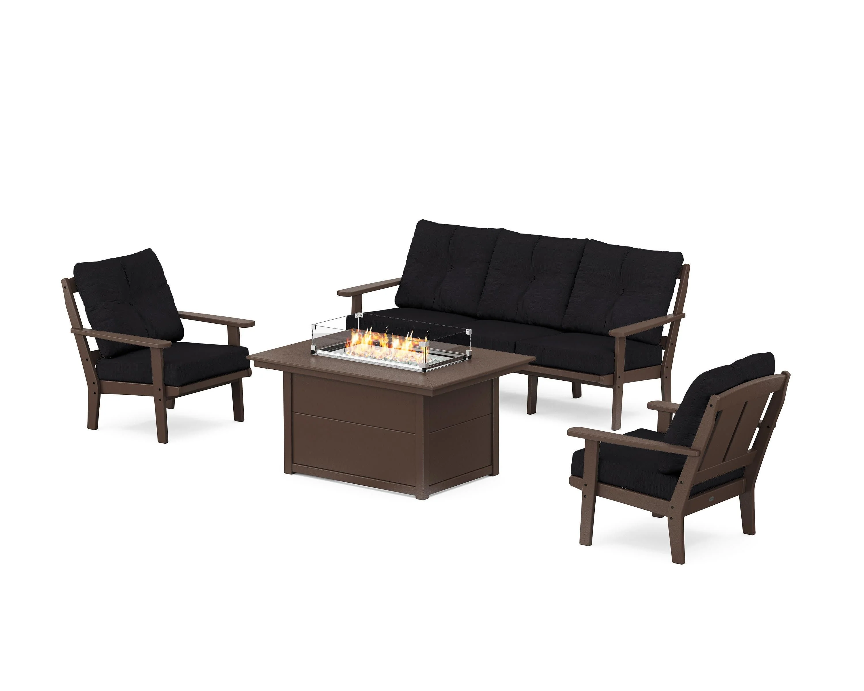 Mission Deep Seating Fire Pit Table Set - Image 6