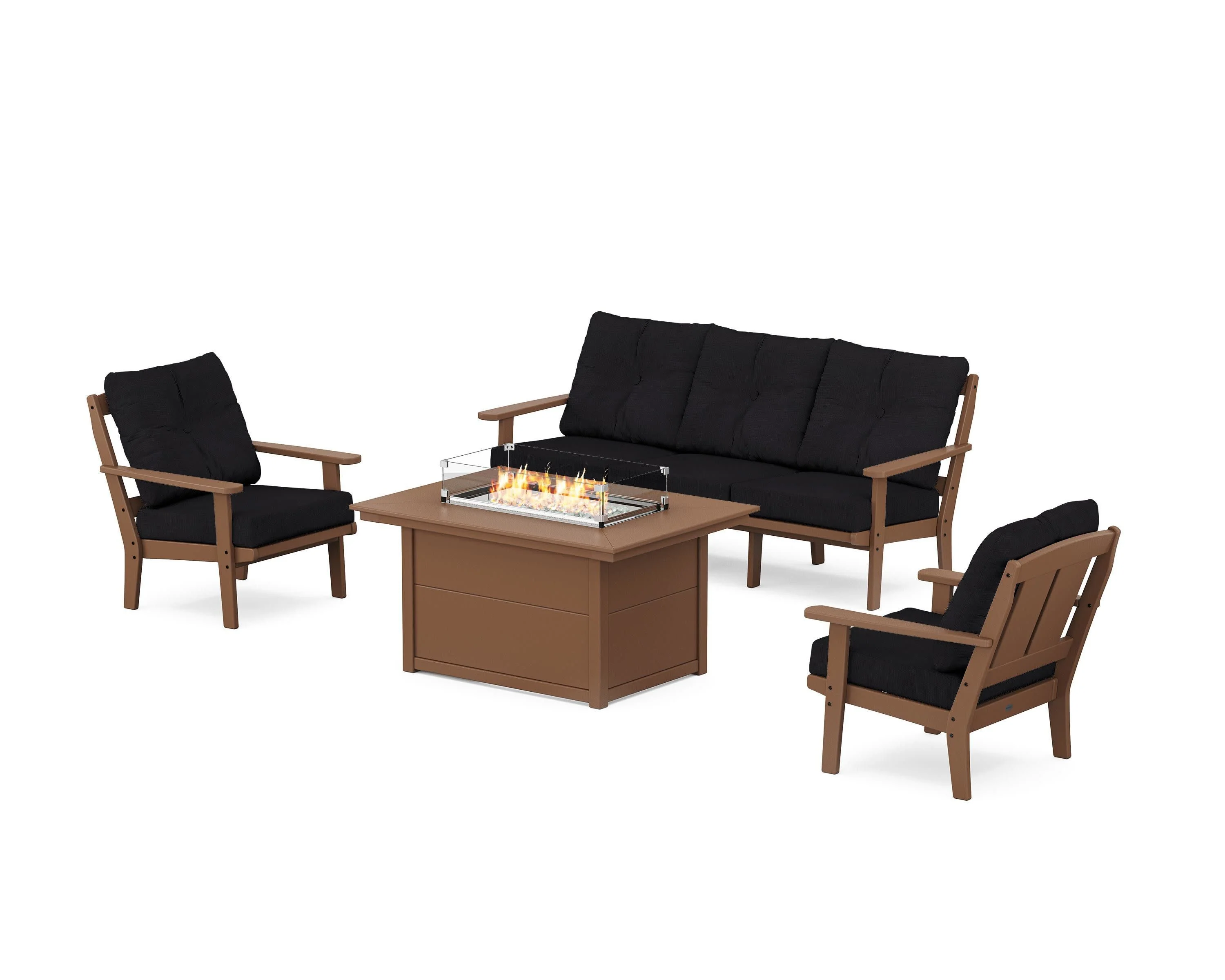Mission Deep Seating Fire Pit Table Set - Image 65