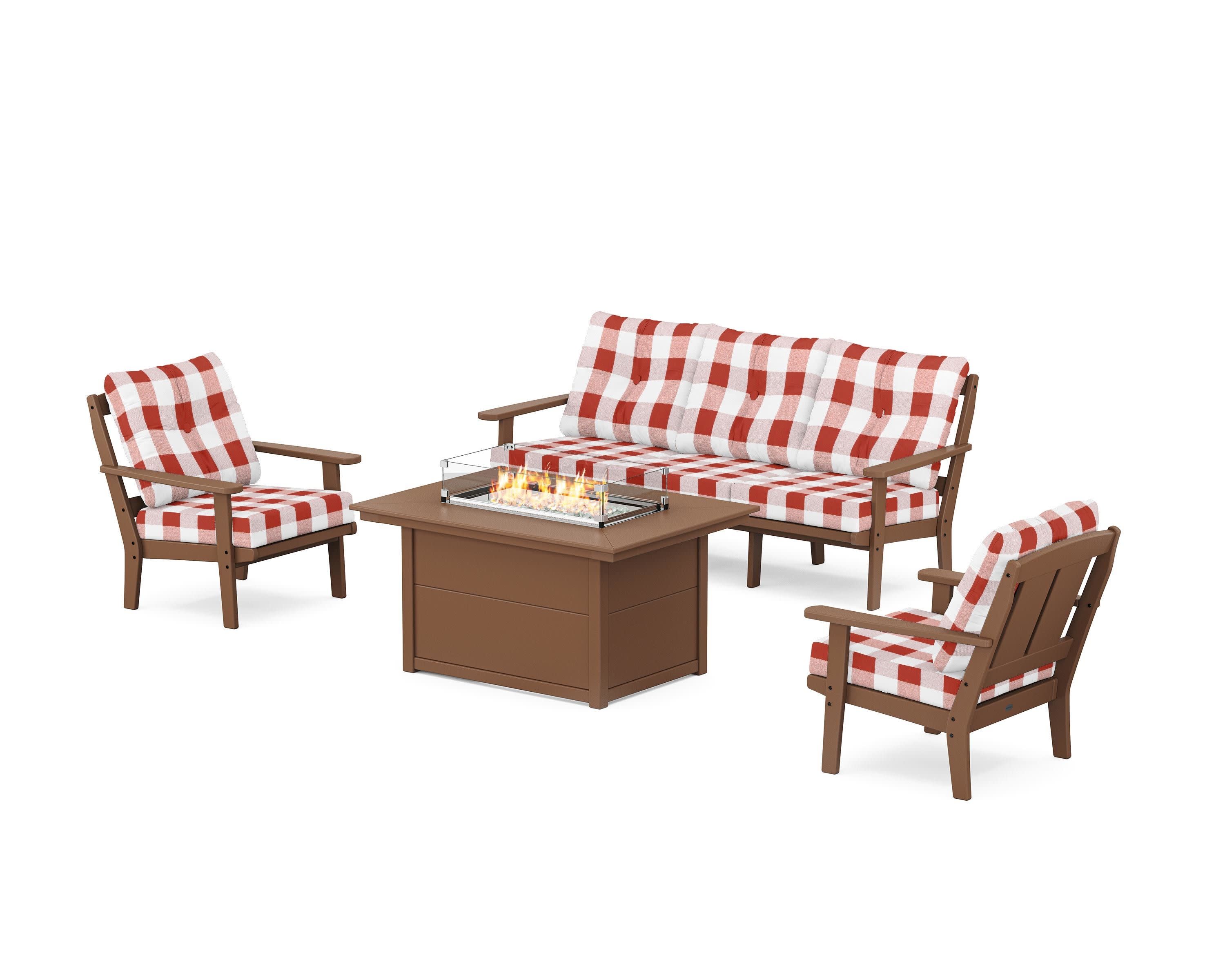 Mission Deep Seating Fire Pit Table Set - Image 68