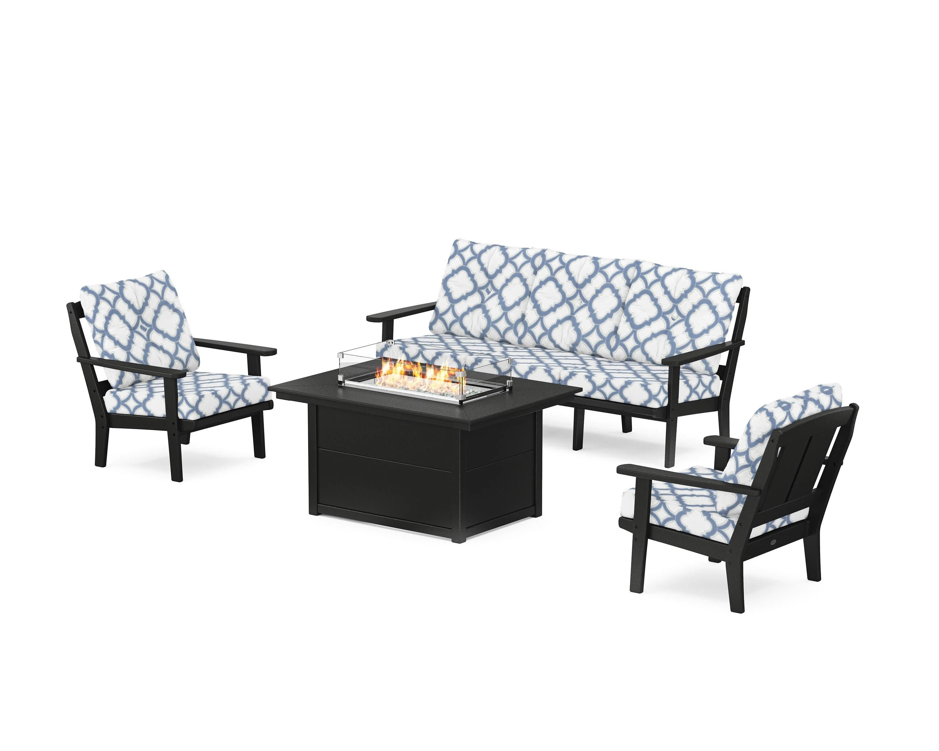 Mission Deep Seating Fire Pit Table Set - Image 78