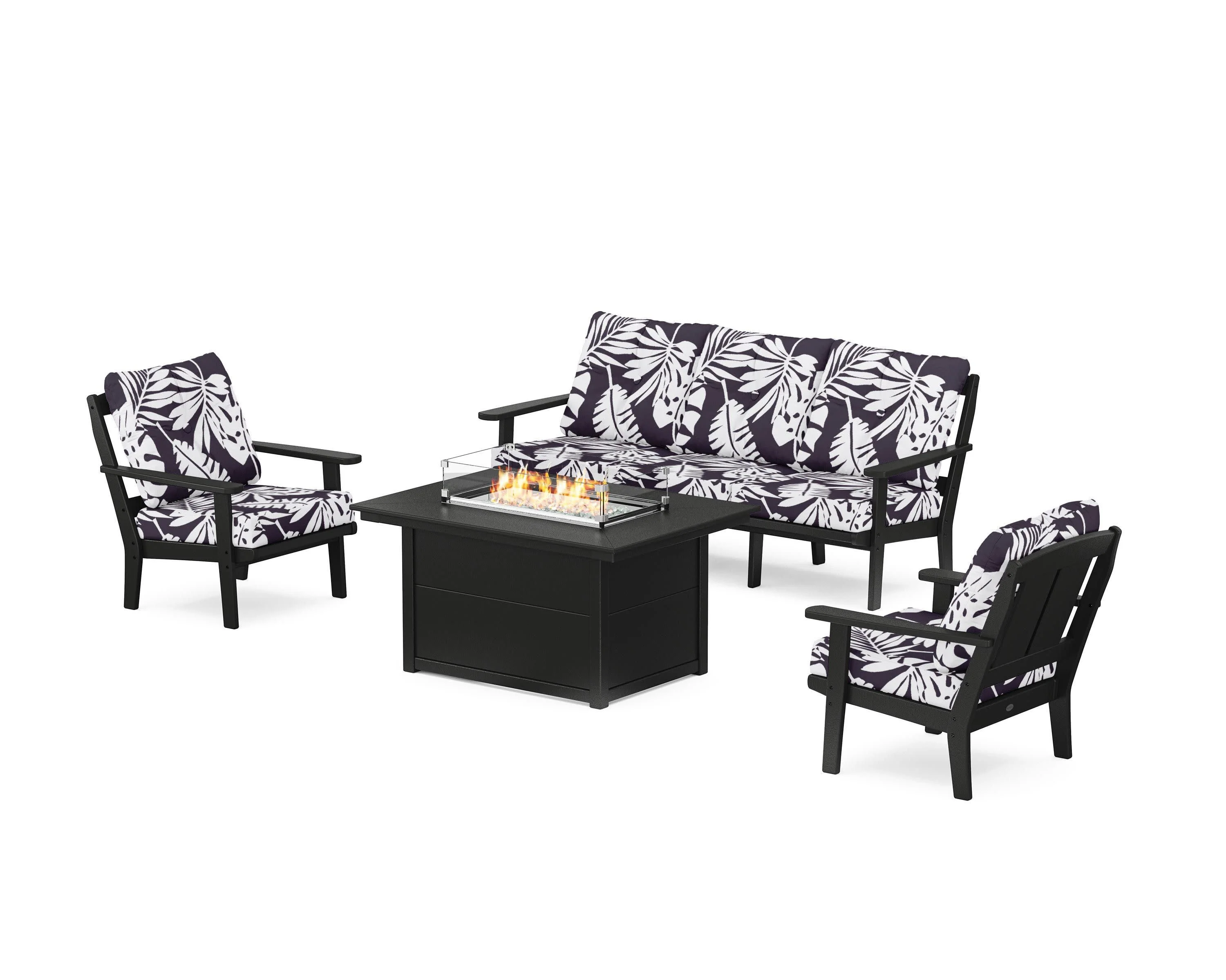 Mission Deep Seating Fire Pit Table Set - Image 93