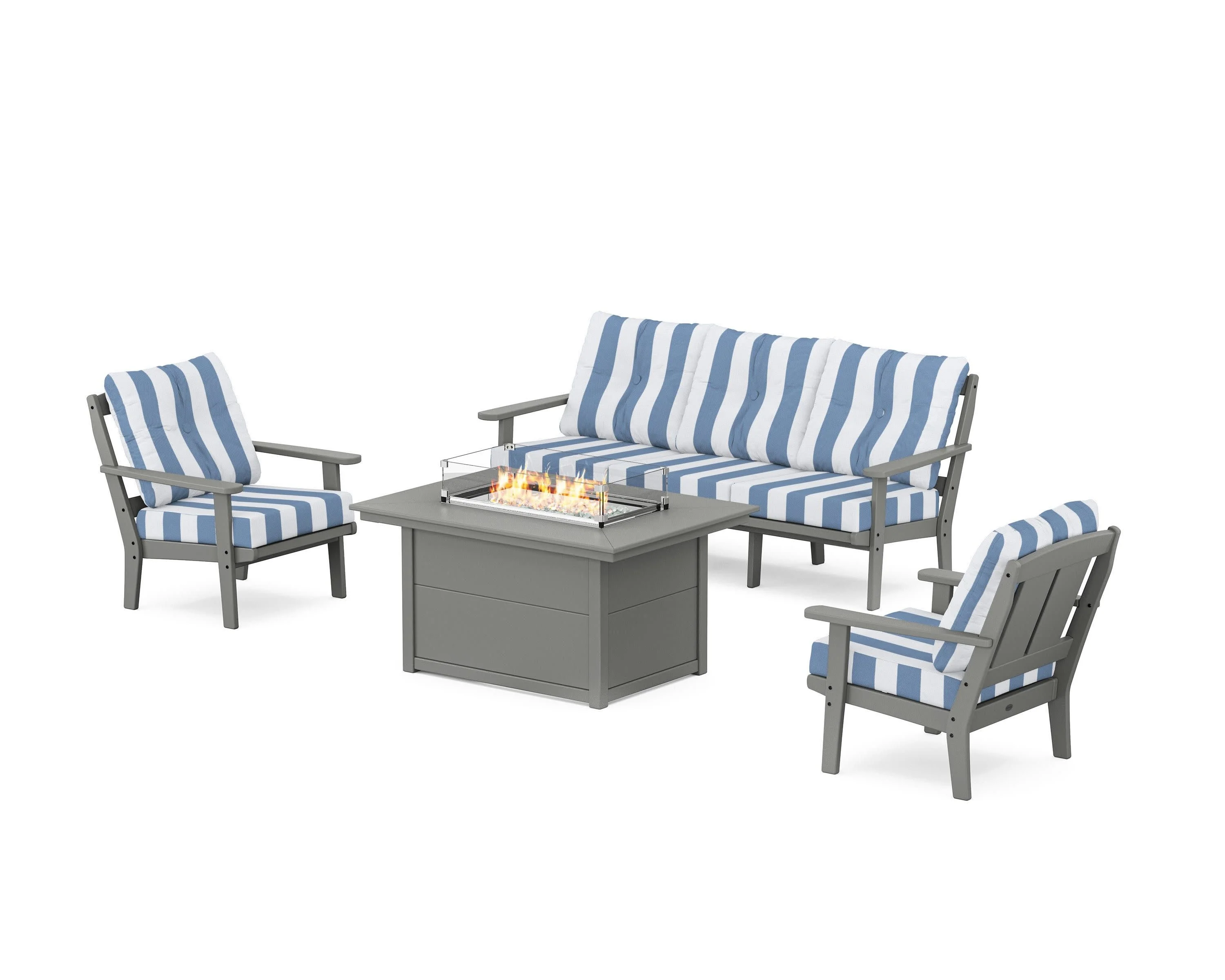 Mission Deep Seating Fire Pit Table Set - Image 97