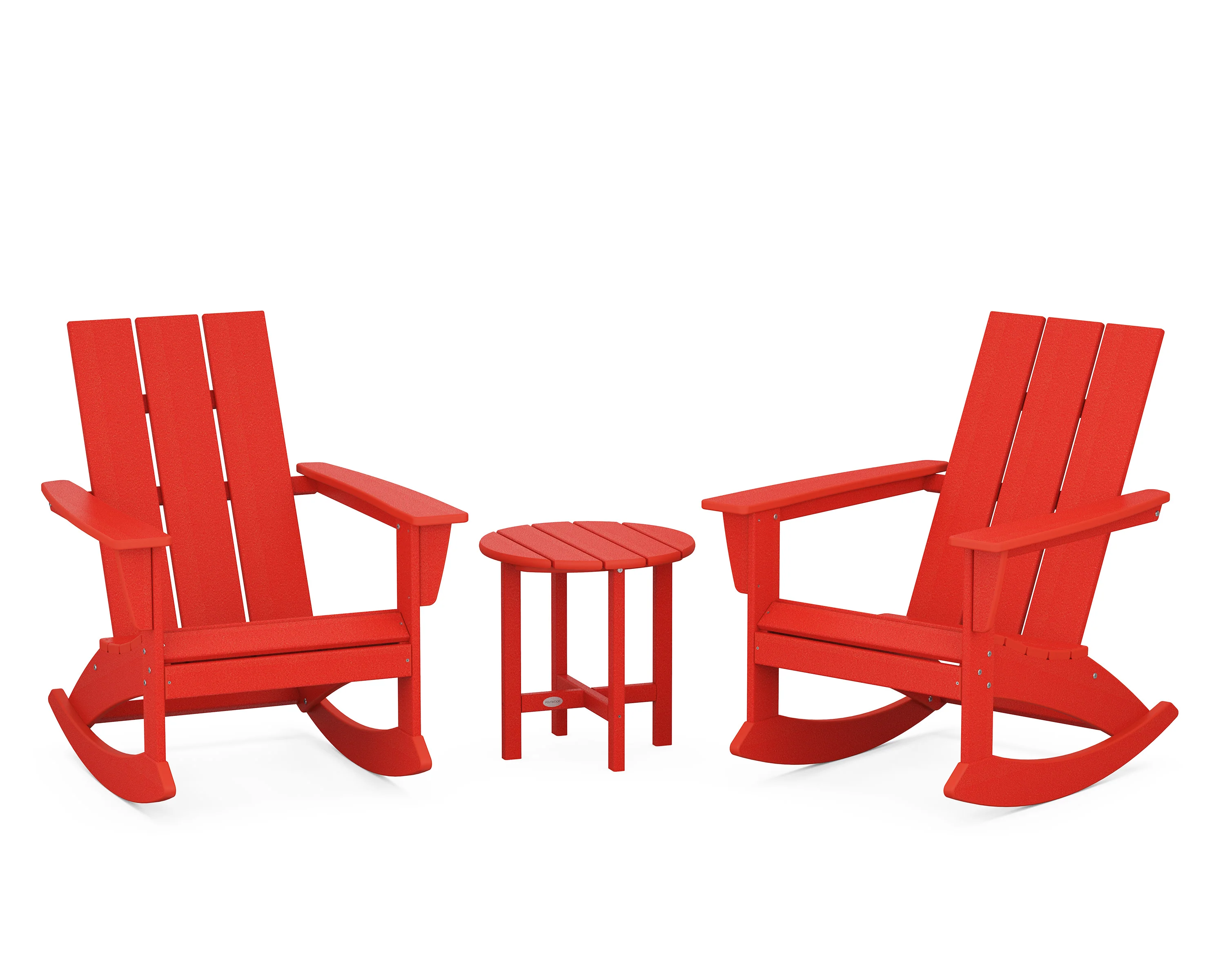 Modern 3-Piece Adirondack Rocking Chair Set - Image 12
